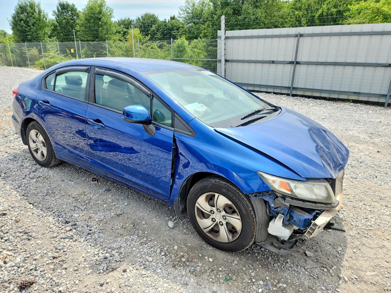 2013 Honda Civic Lx Blue vin: 19XFB2F50DE081162