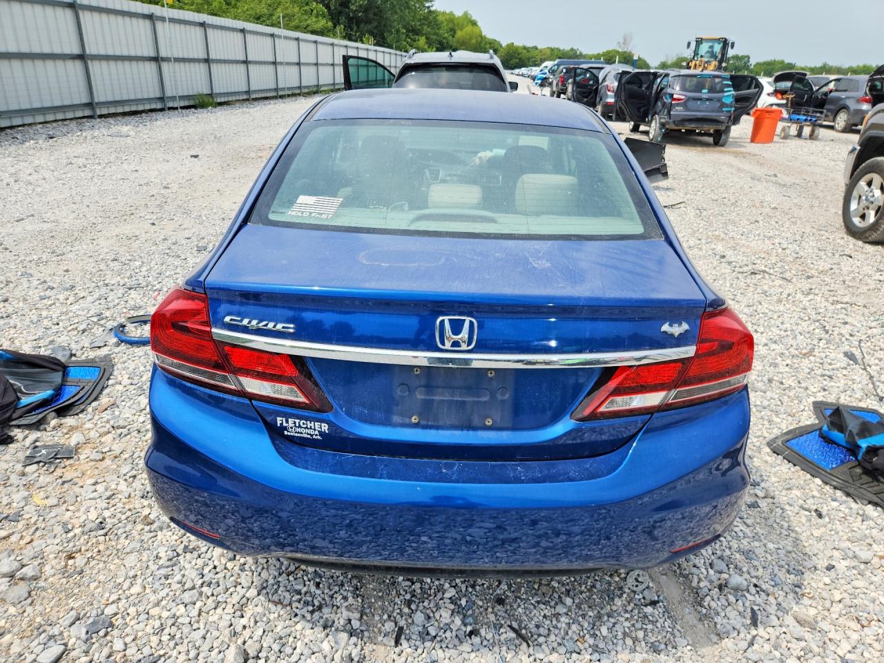 2013 Honda Civic Lx Blue vin: 19XFB2F50DE081162