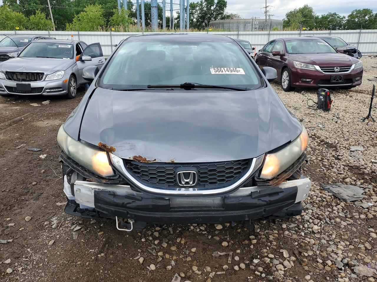 2013 Honda Civic Lx Gray vin: 19XFB2F50DE083509