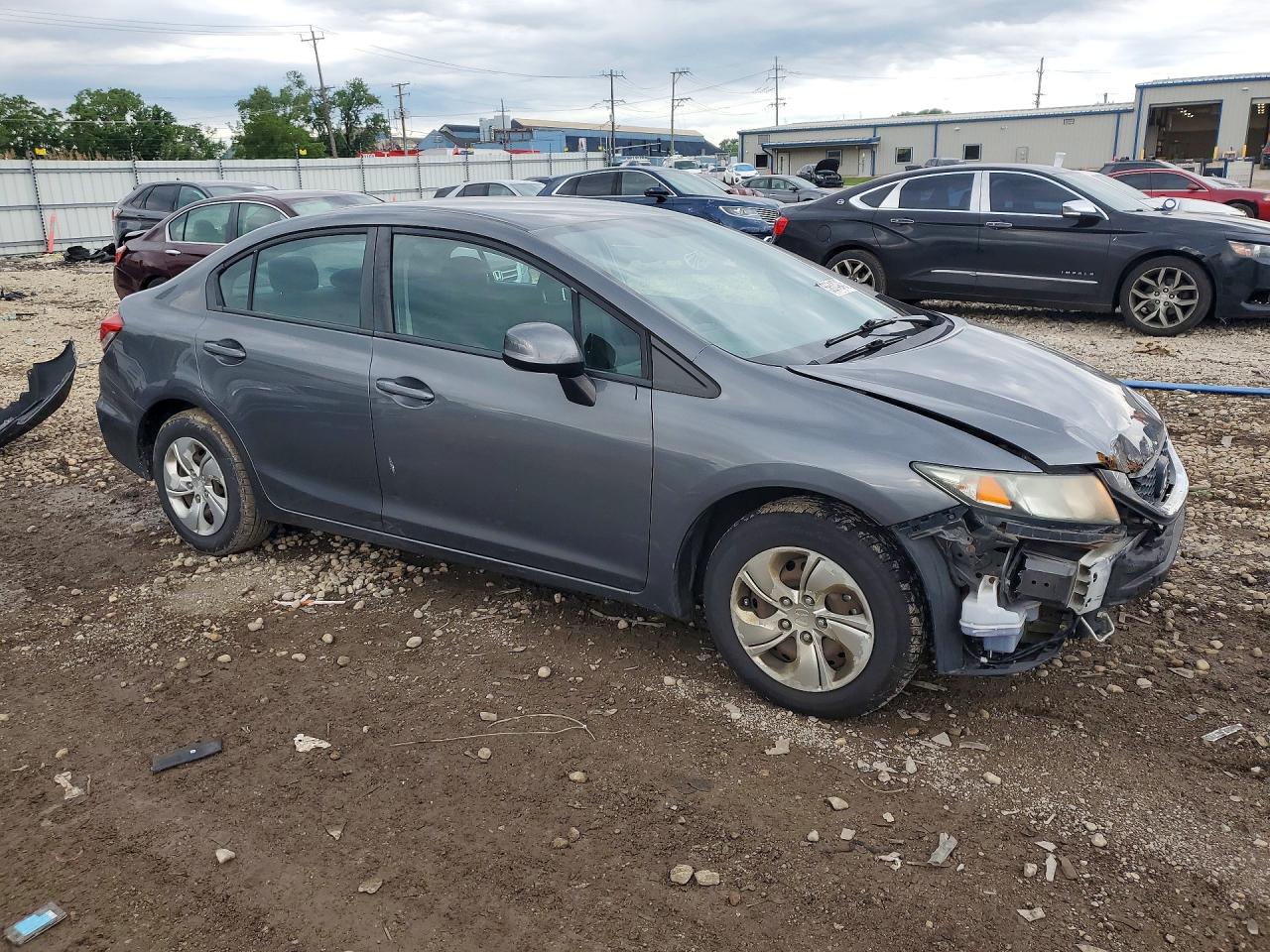 2013 Honda Civic Lx Gray vin: 19XFB2F50DE083509