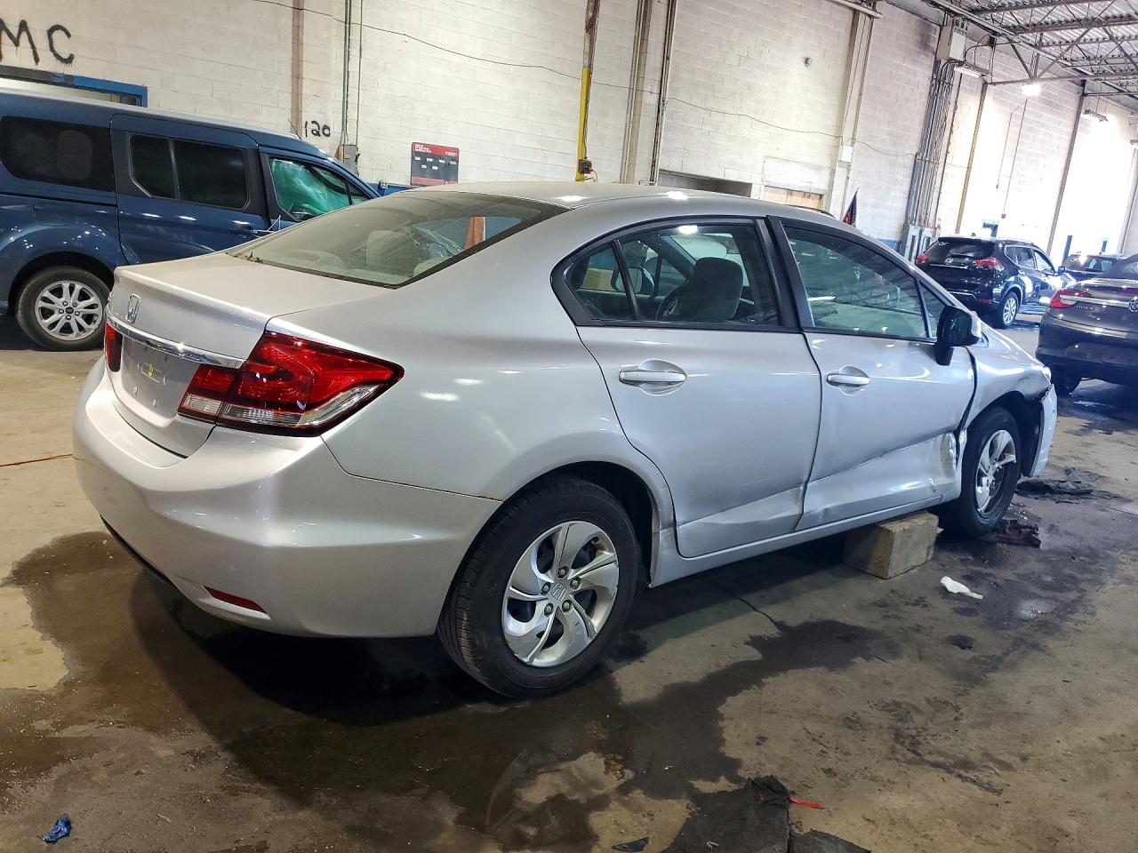 2013 Honda Civic Lx Silver vin: 19XFB2F50DE089312
