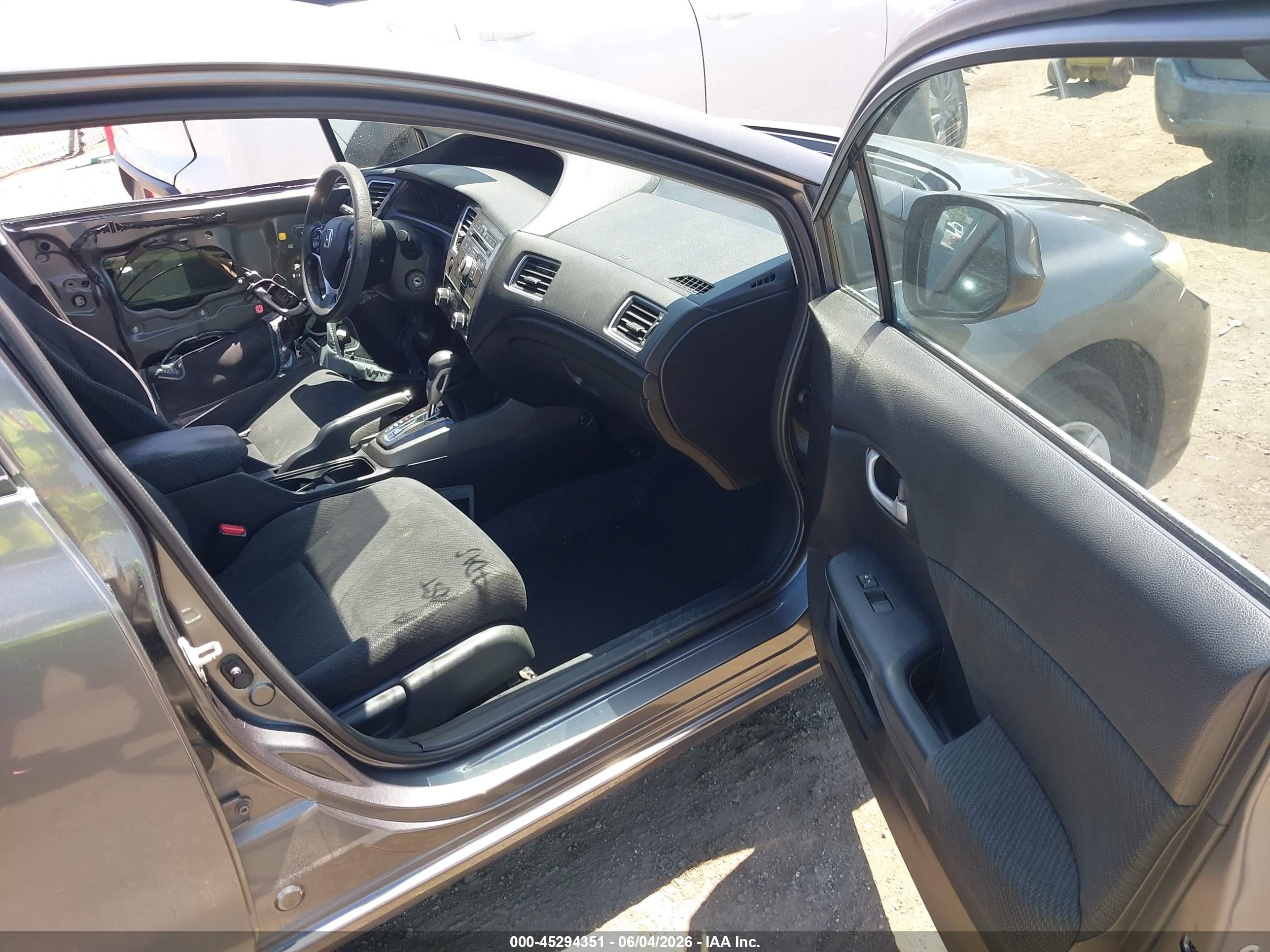 2013 Honda Civic Lx Gray vin: 19XFB2F50DE205849