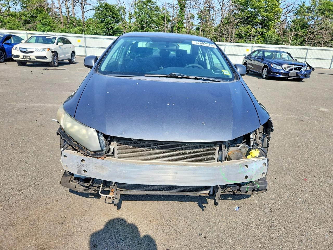 2013 Honda Civic Lx Gray vin: 19XFB2F50DE210940