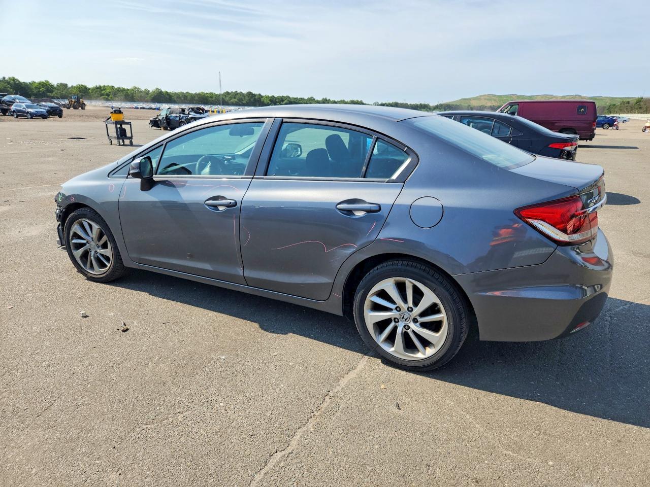 2013 Honda Civic Lx Gray vin: 19XFB2F50DE210940