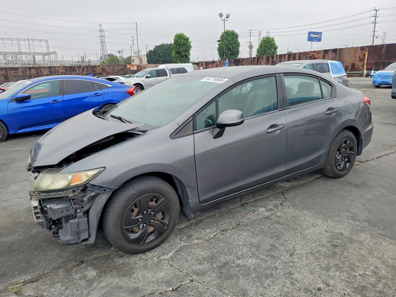 2013 Honda Civic Lx Gray vin: 19XFB2F50DE214986