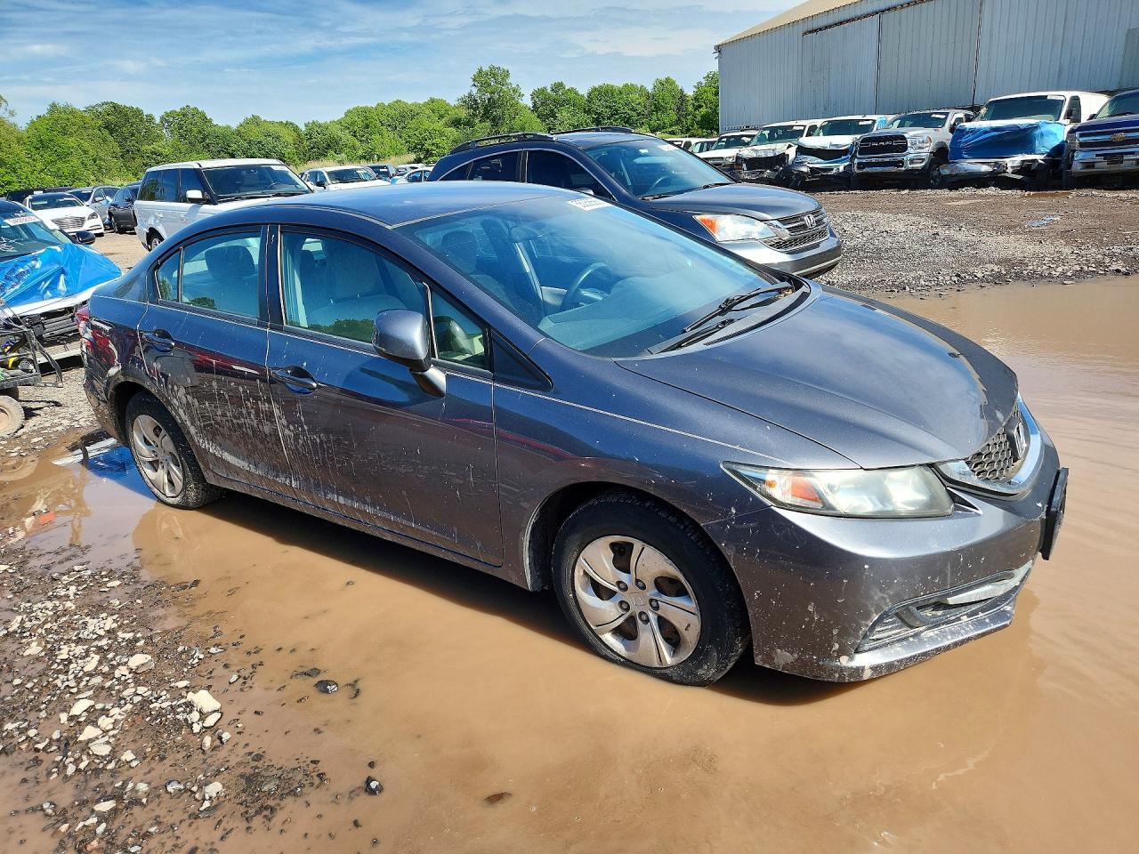 2013 Honda Civic Lx Gray vin: 19XFB2F50DE223378