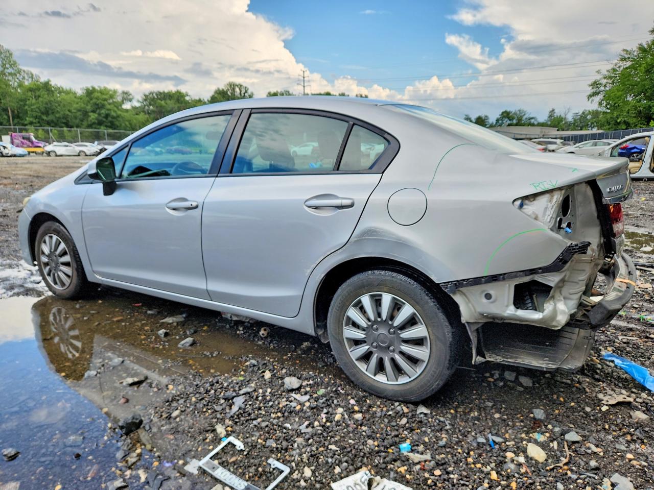 2013 Honda Civic Lx Silver vin: 19XFB2F50DE227513