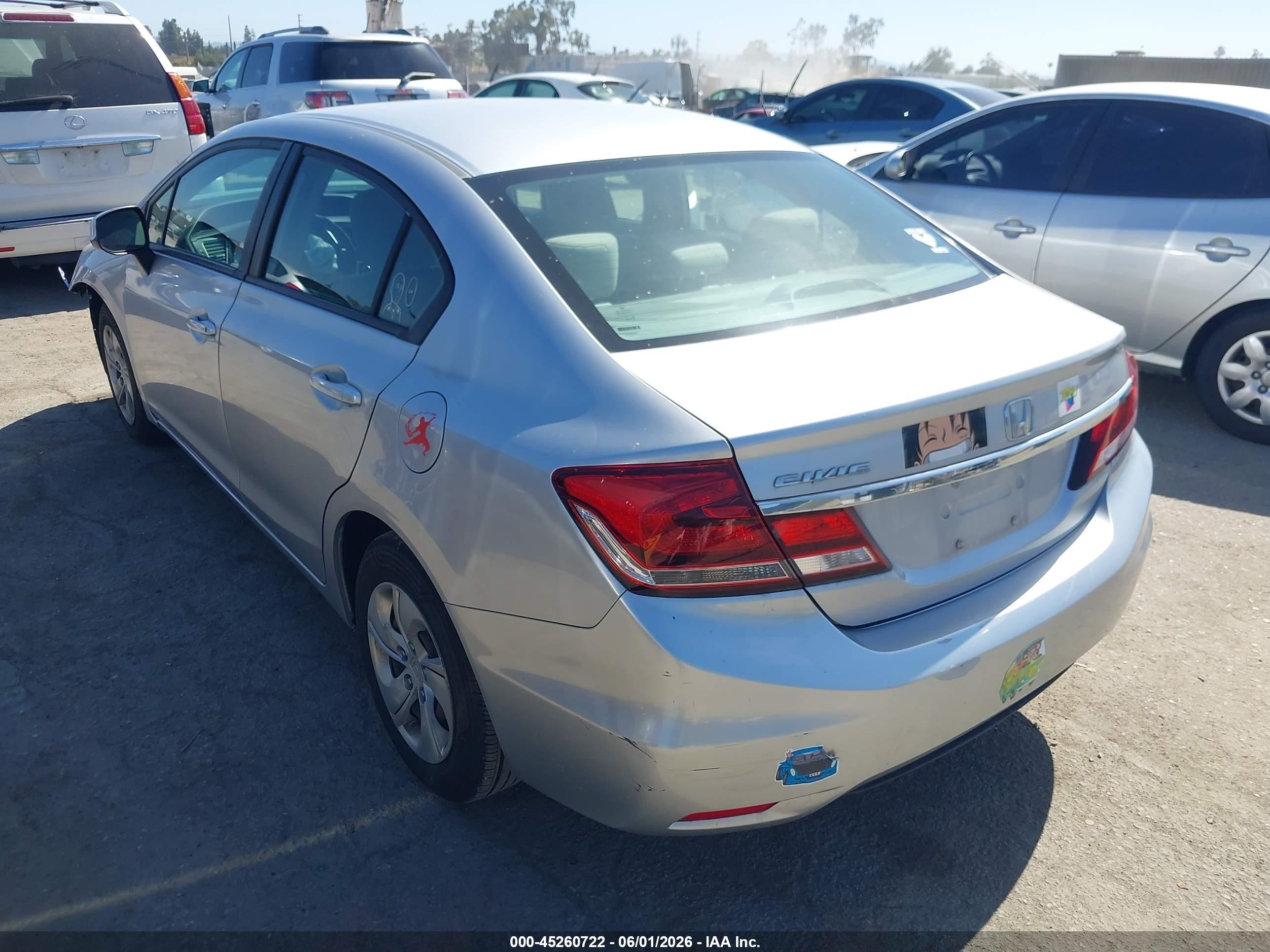 2013 Honda Civic Lx Silver vin: 19XFB2F50DE229813