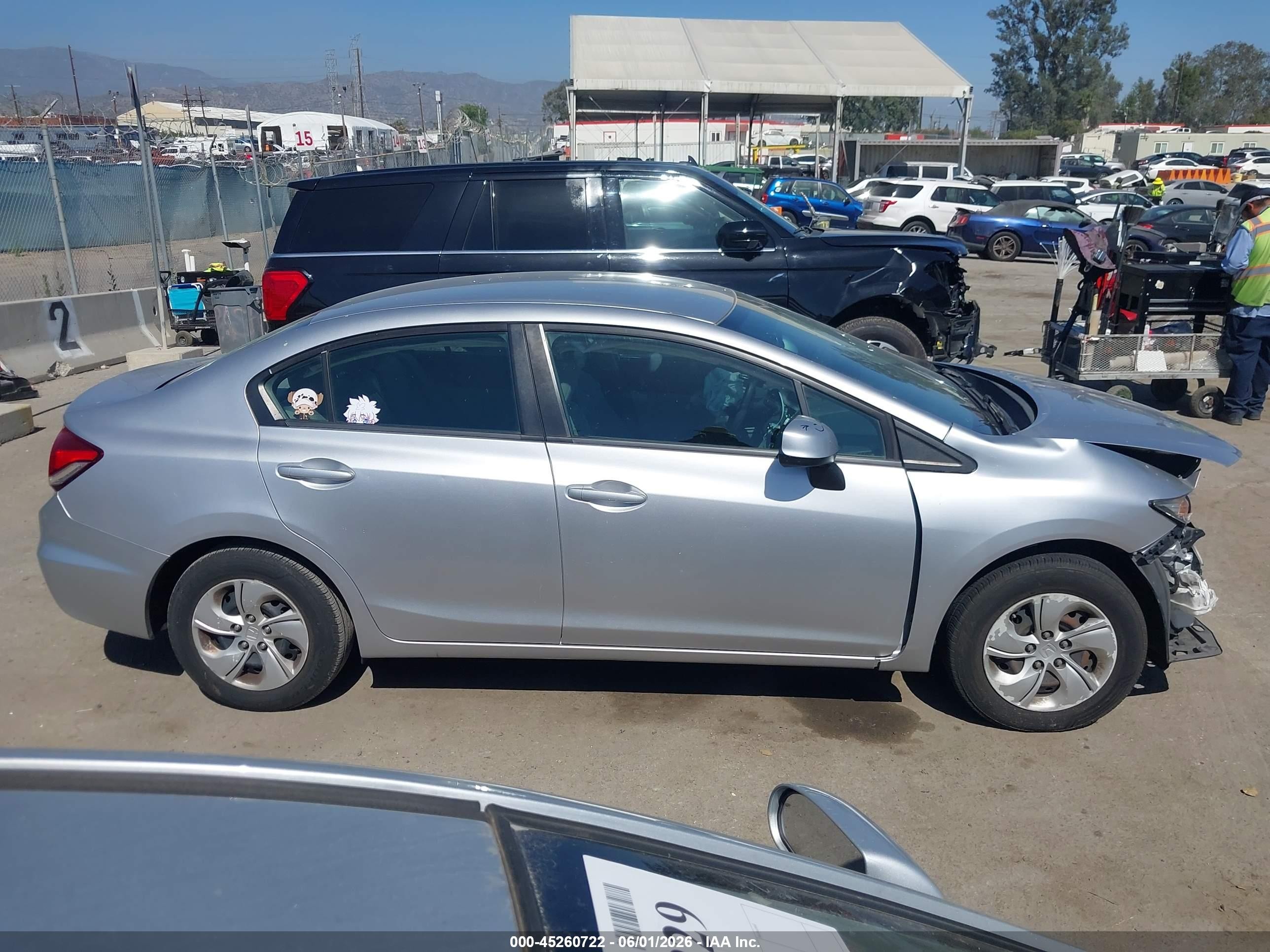2013 Honda Civic Lx Silver vin: 19XFB2F50DE229813