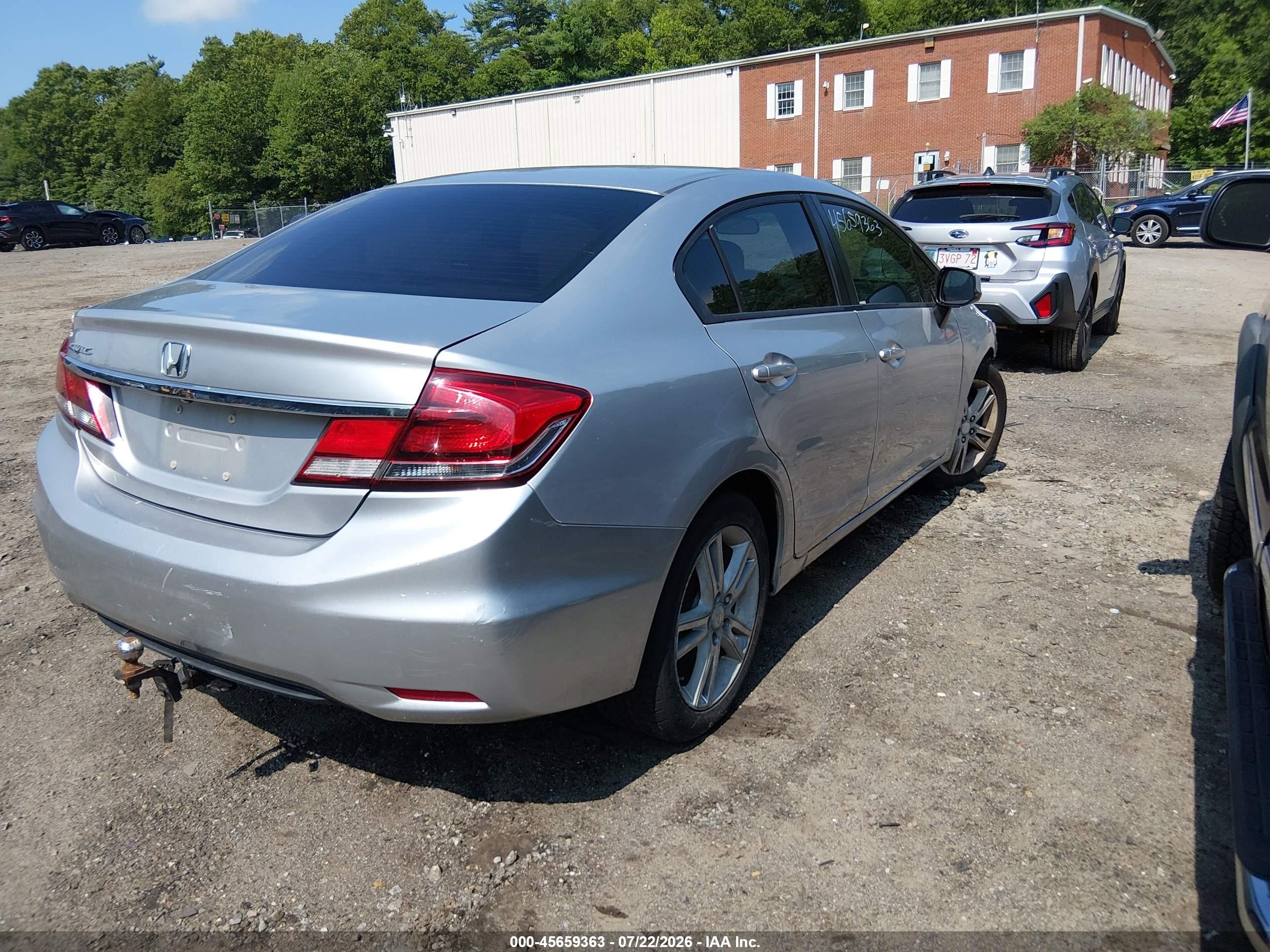 2013 Honda Civic Lx Silver vin: 19XFB2F50DE231416