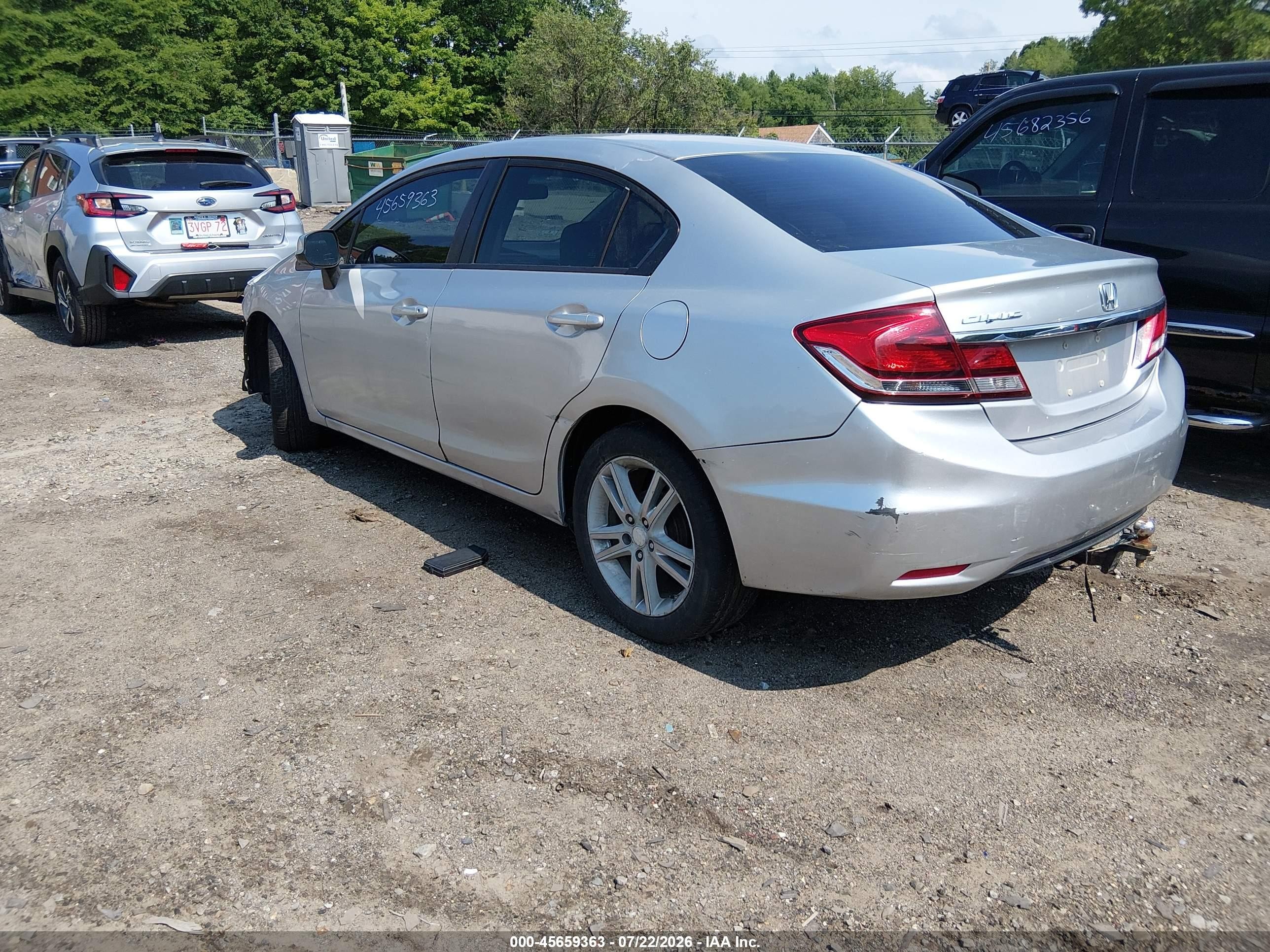 2013 Honda Civic Lx Silver vin: 19XFB2F50DE231416