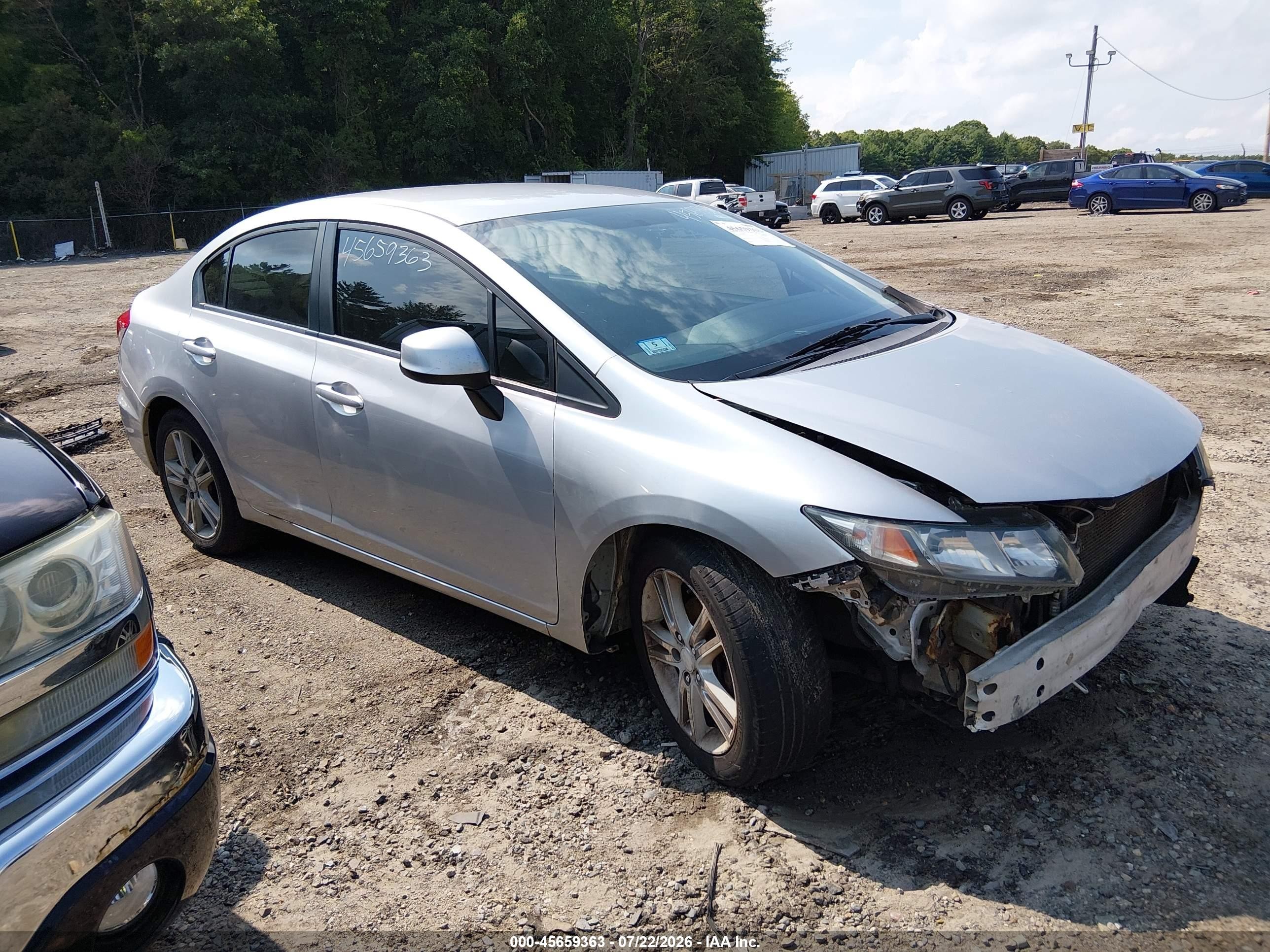 2013 Honda Civic Lx Silver vin: 19XFB2F50DE231416