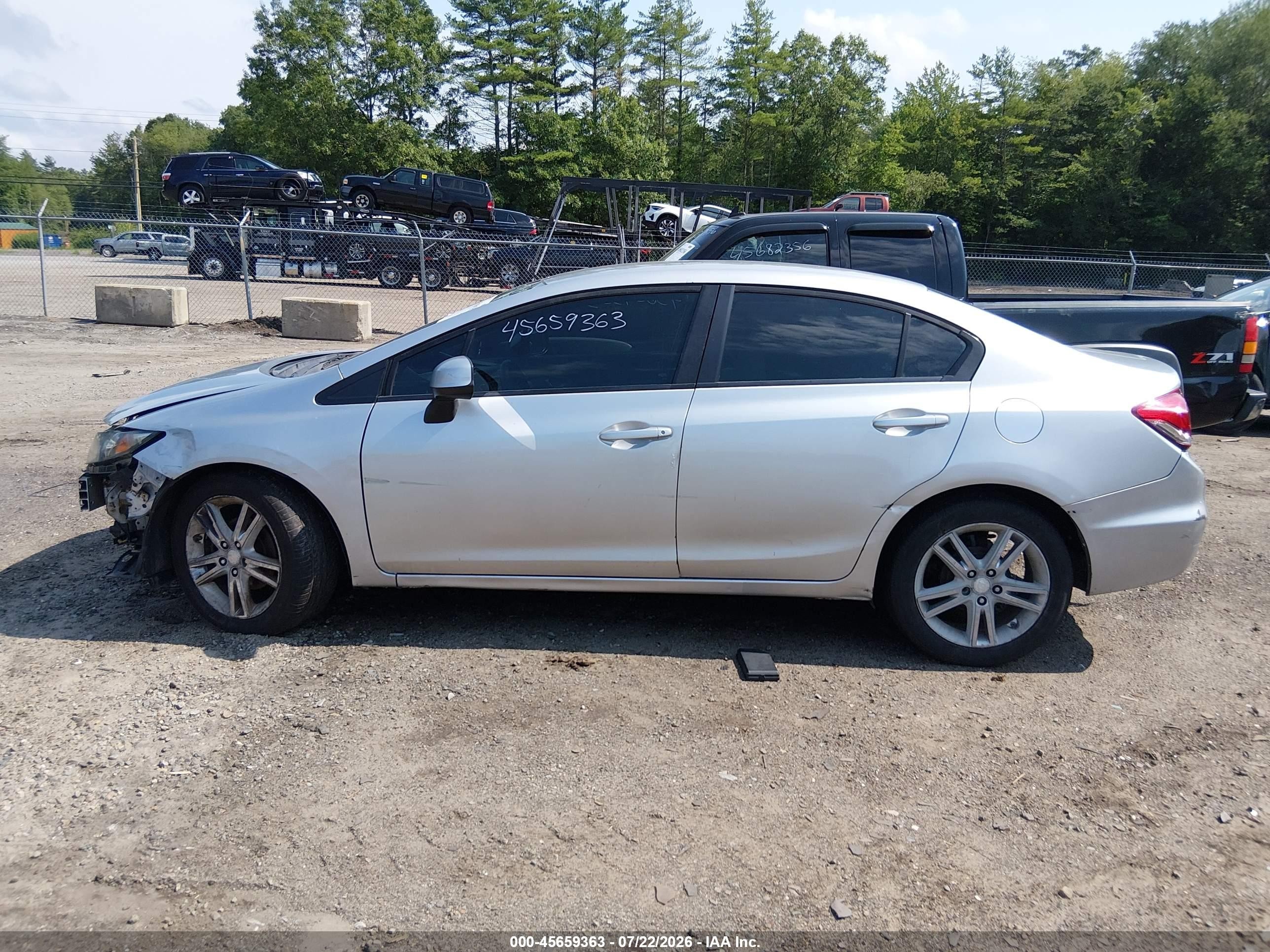 2013 Honda Civic Lx Silver vin: 19XFB2F50DE231416