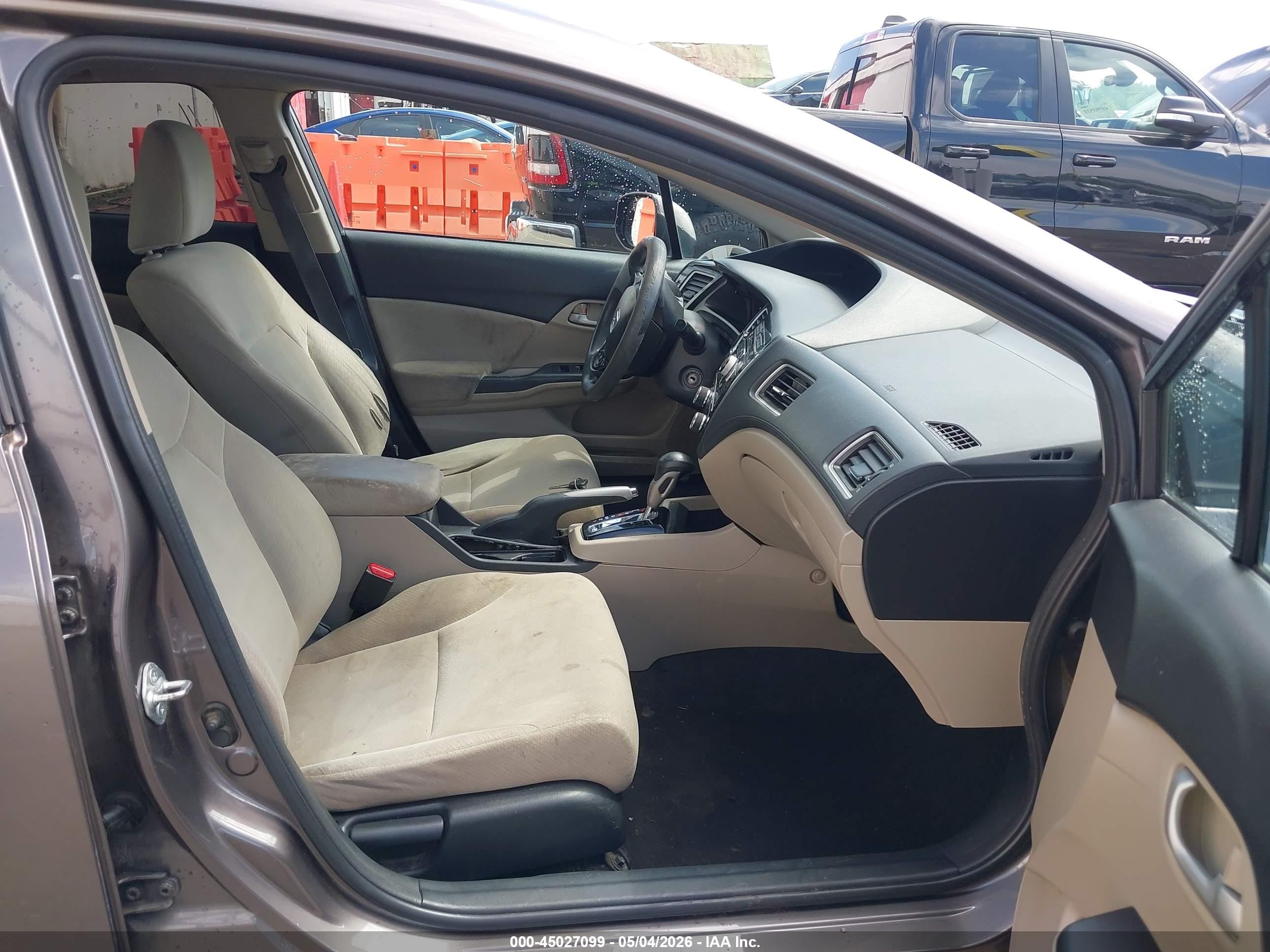2013 Honda Civic Lx Gray vin: 19XFB2F50DE231805