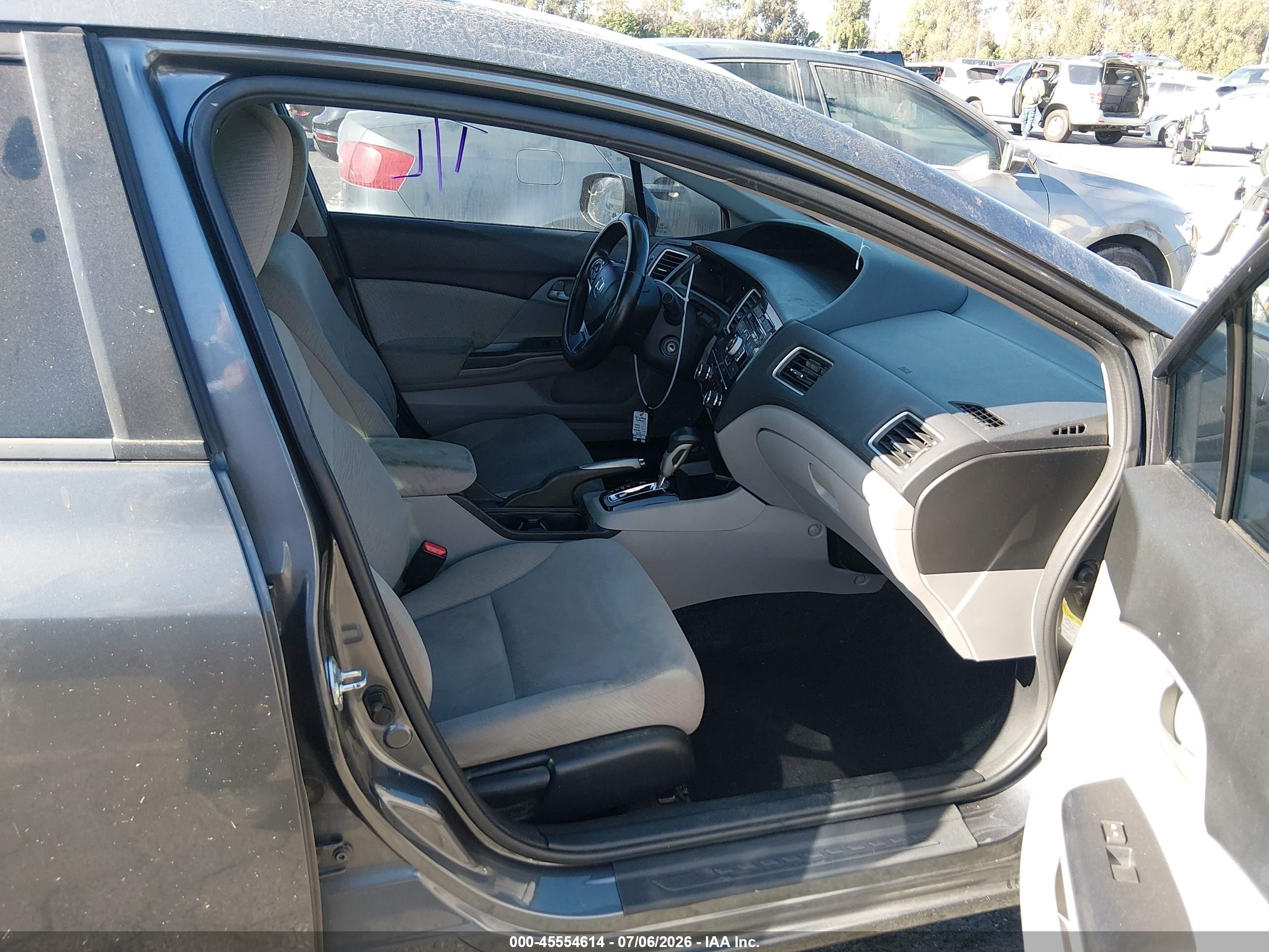 2013 Honda Civic Lx Gray vin: 19XFB2F50DE232016