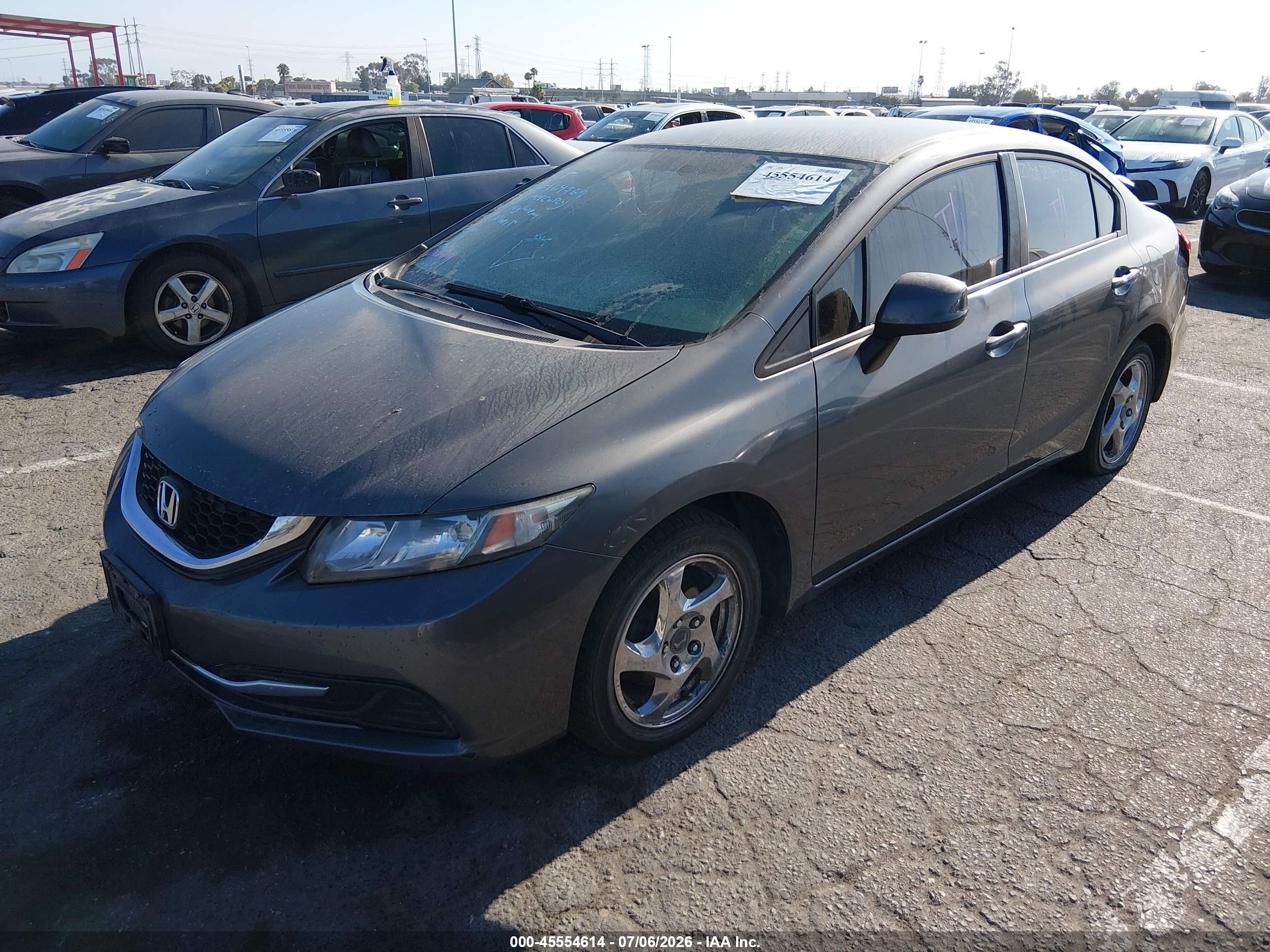 2013 Honda Civic Lx Gray vin: 19XFB2F50DE232016