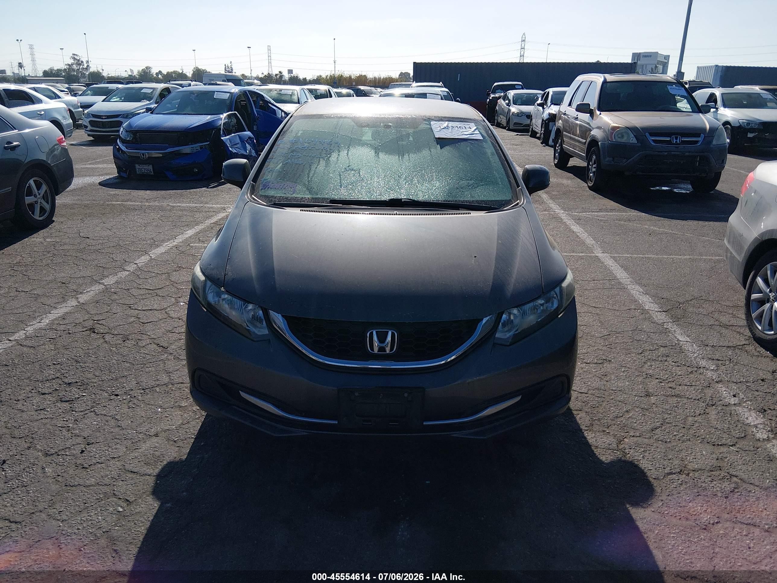 2013 Honda Civic Lx Gray vin: 19XFB2F50DE232016