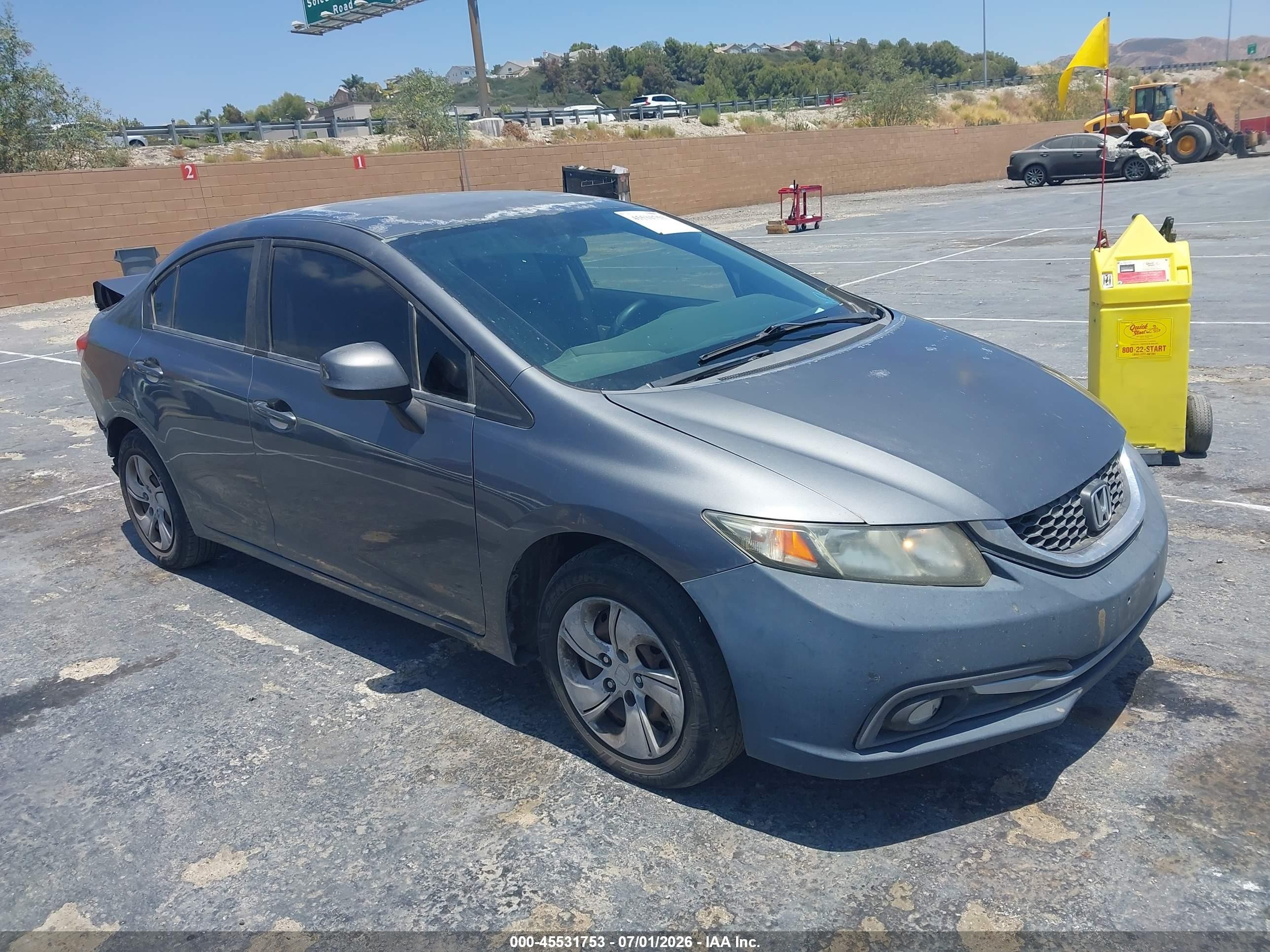 2013 Honda Civic Lx Gray vin: 19XFB2F50DE250175