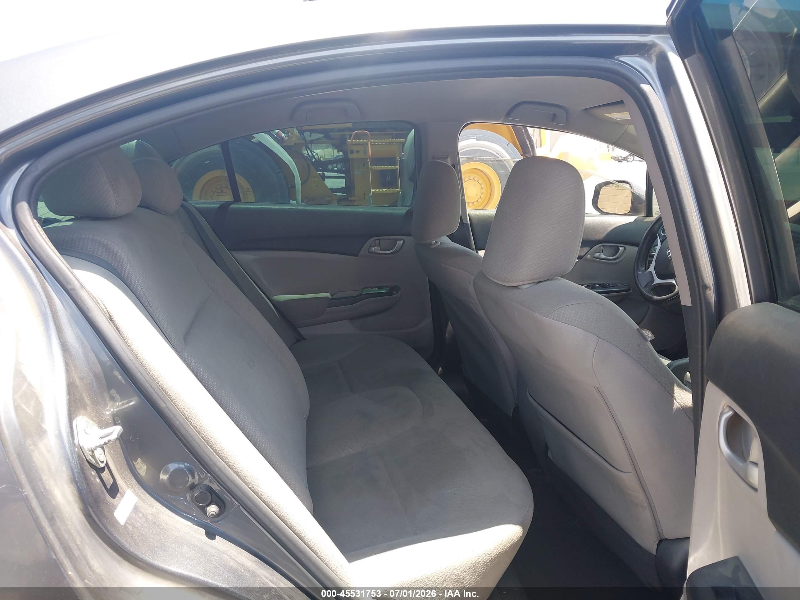 2013 Honda Civic Lx Gray vin: 19XFB2F50DE250175