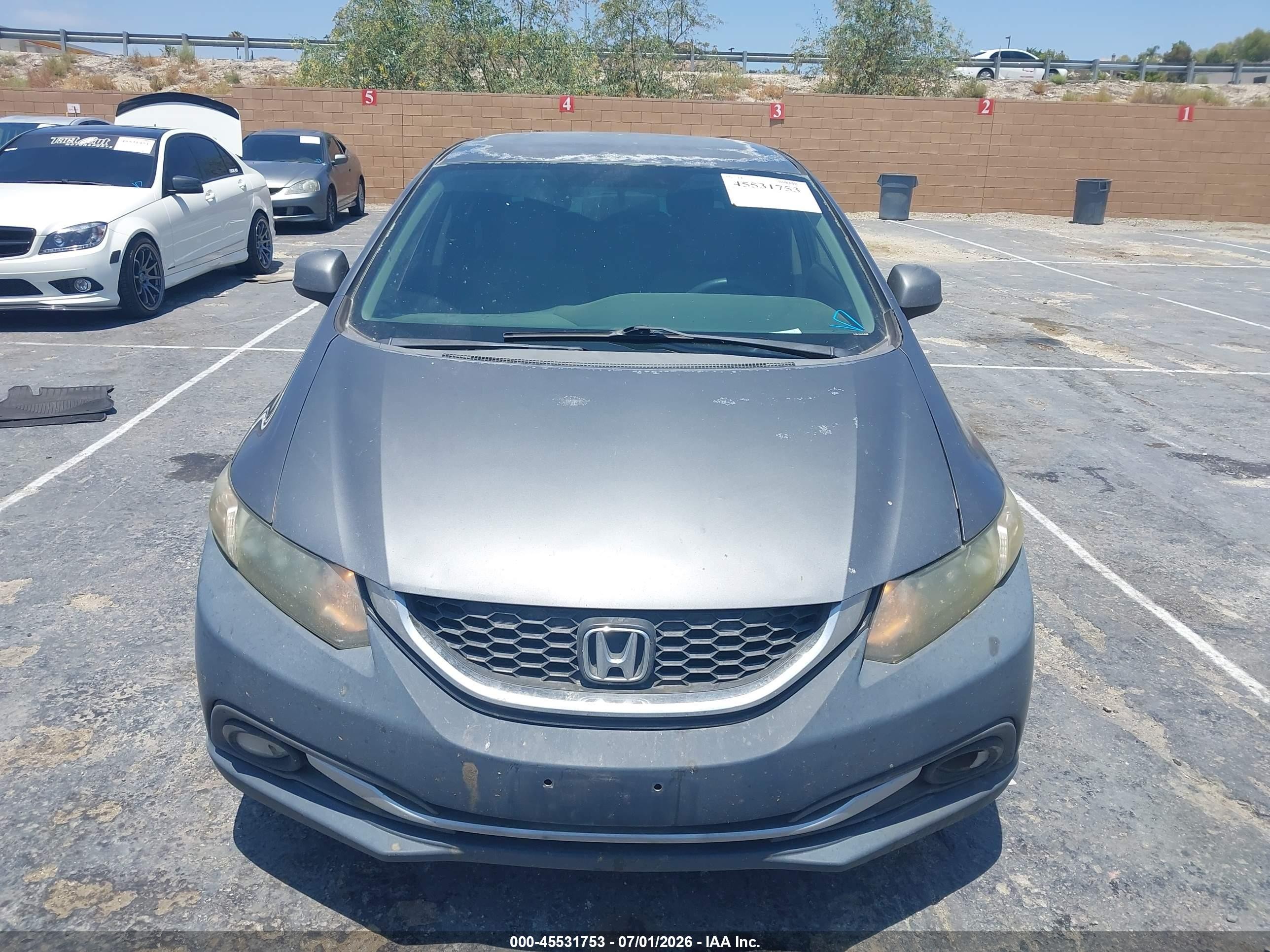2013 Honda Civic Lx Gray vin: 19XFB2F50DE250175