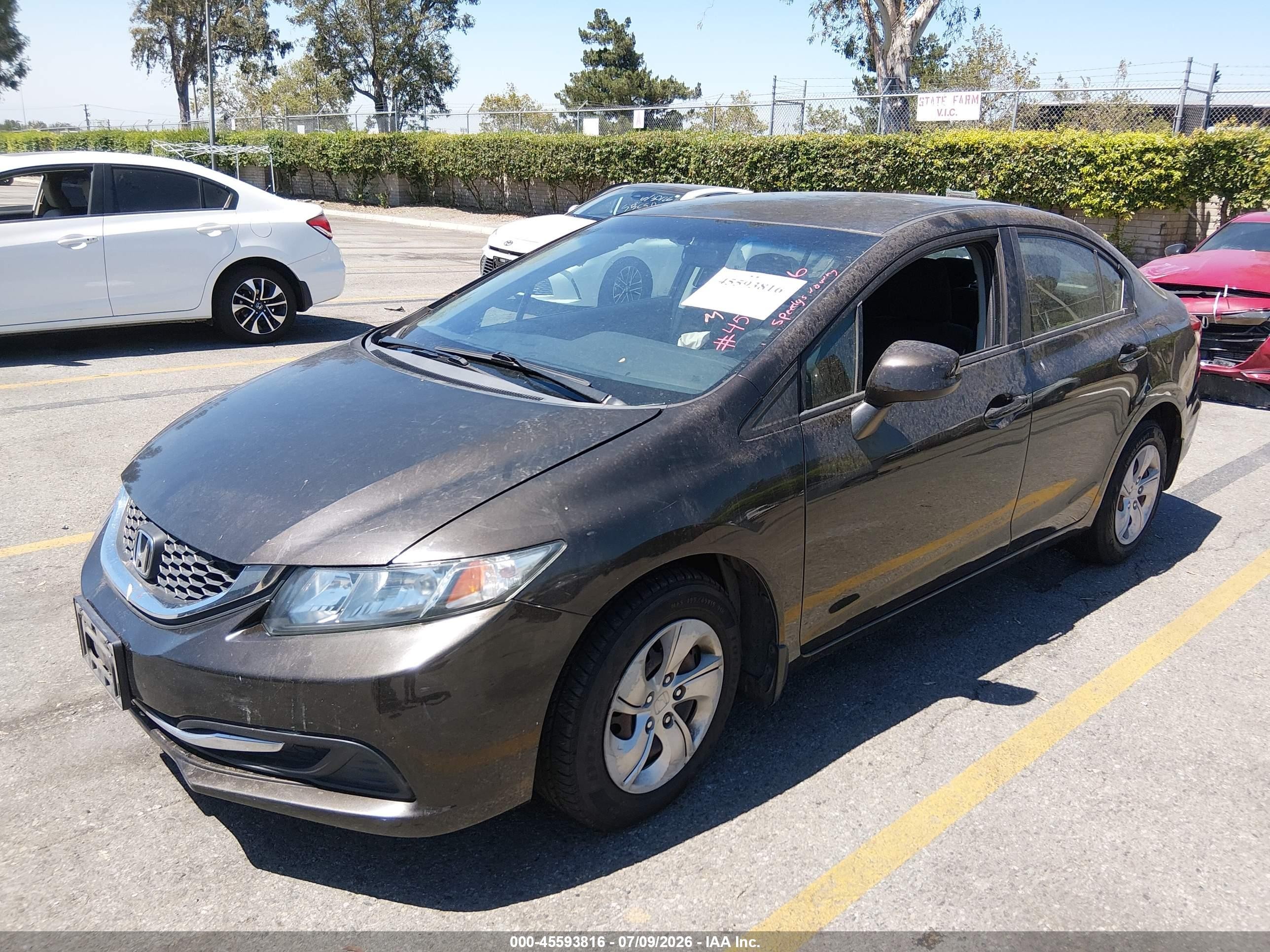 2013 Honda Civic Lx Черный vin: 19XFB2F50DE255084