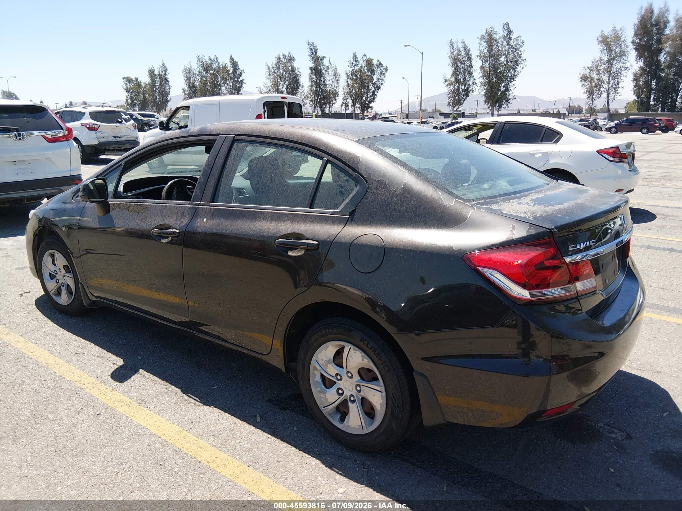 2013 Honda Civic Lx Черный vin: 19XFB2F50DE255084