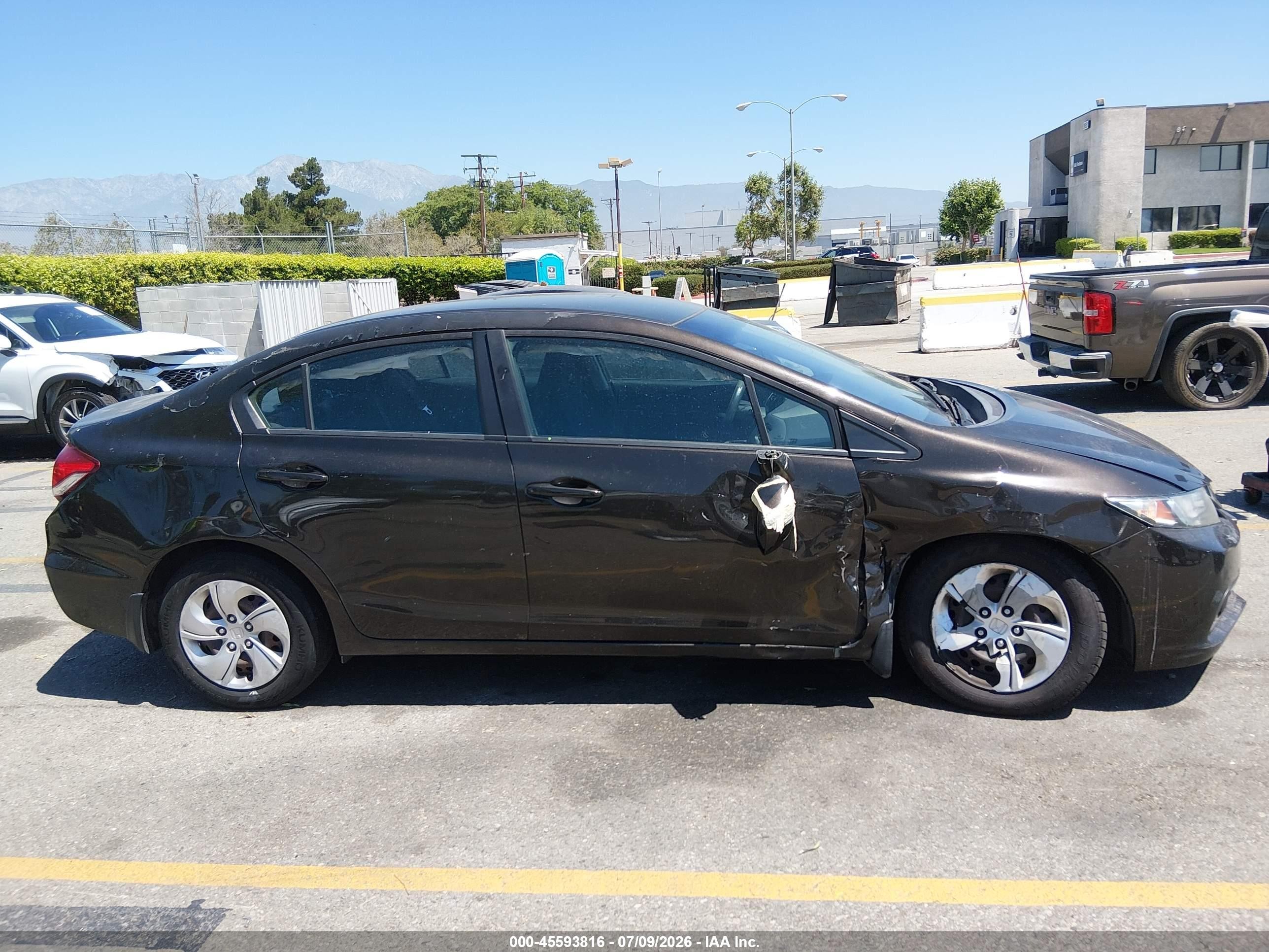 2013 Honda Civic Lx Черный vin: 19XFB2F50DE255084