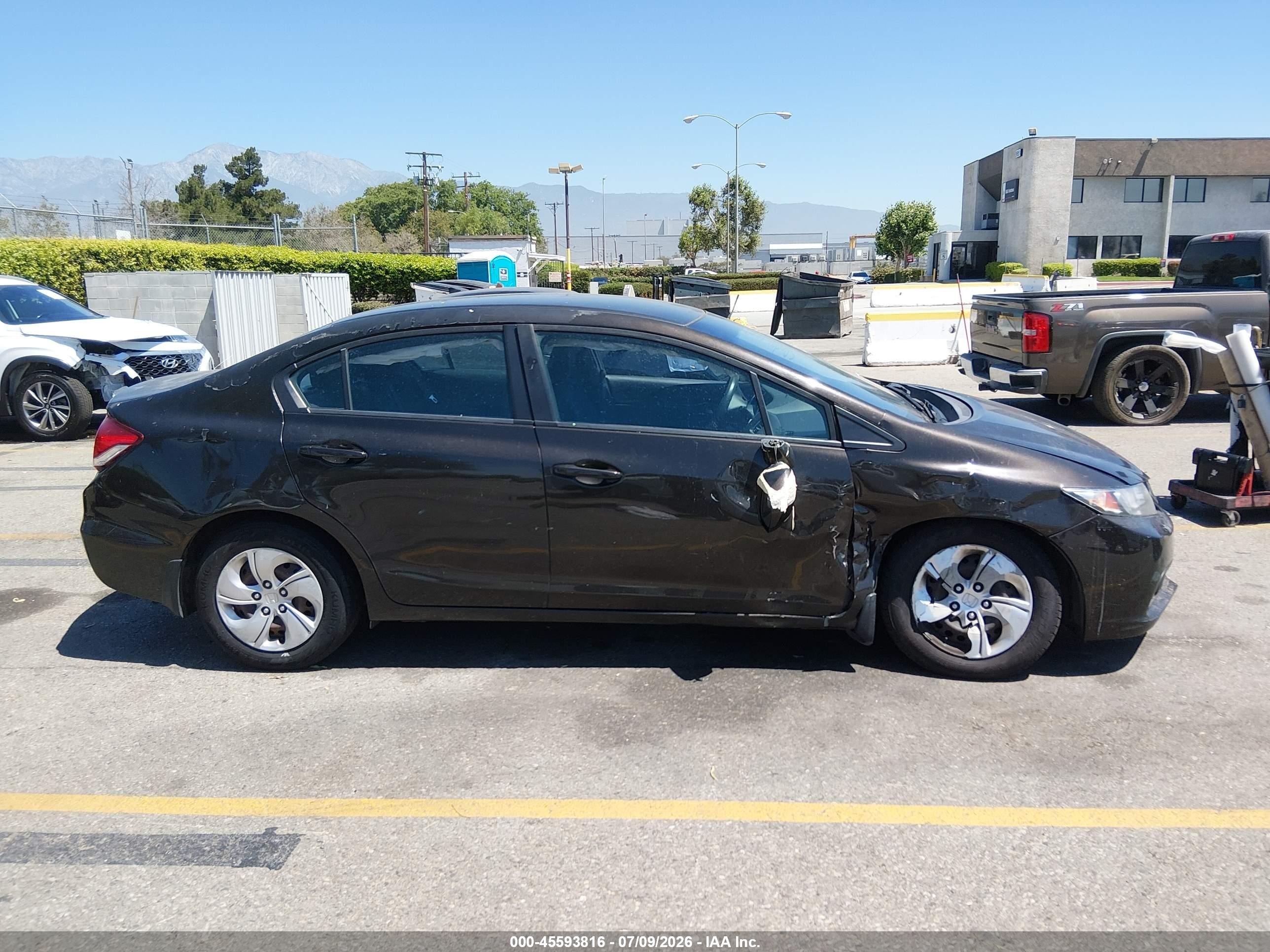 2013 Honda Civic Lx Черный vin: 19XFB2F50DE255084