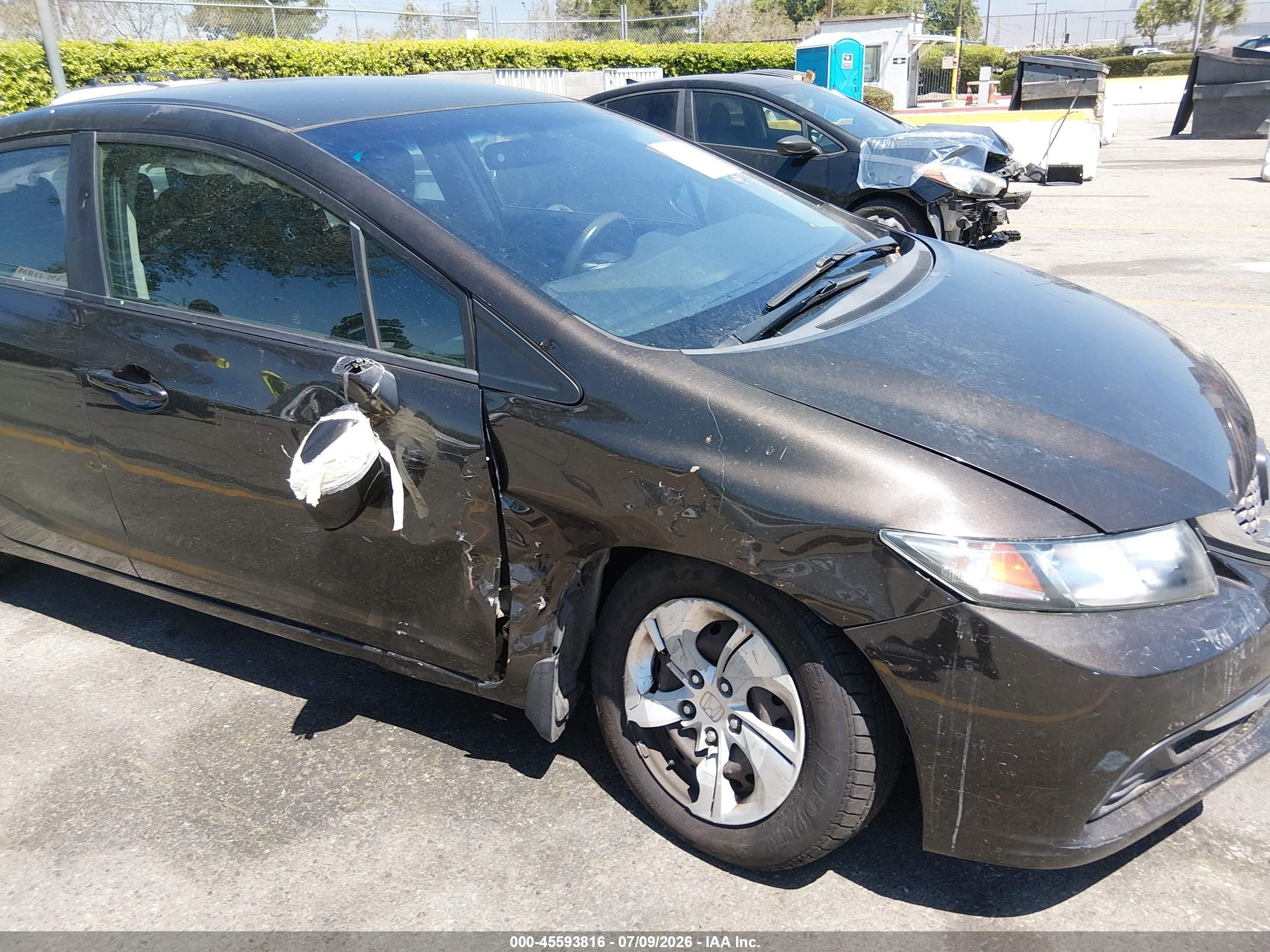 2013 Honda Civic Lx Черный vin: 19XFB2F50DE255084
