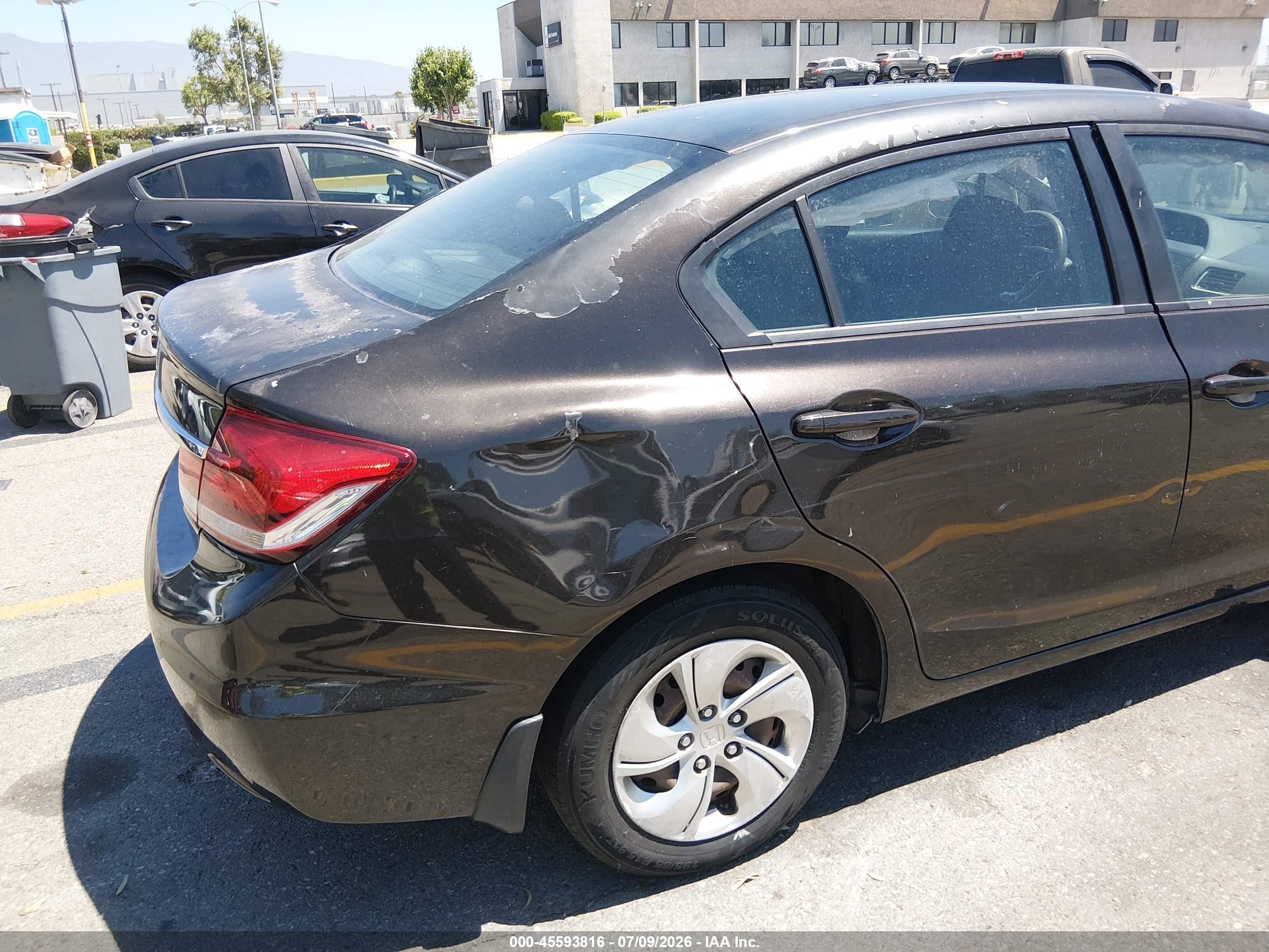 2013 Honda Civic Lx Черный vin: 19XFB2F50DE255084