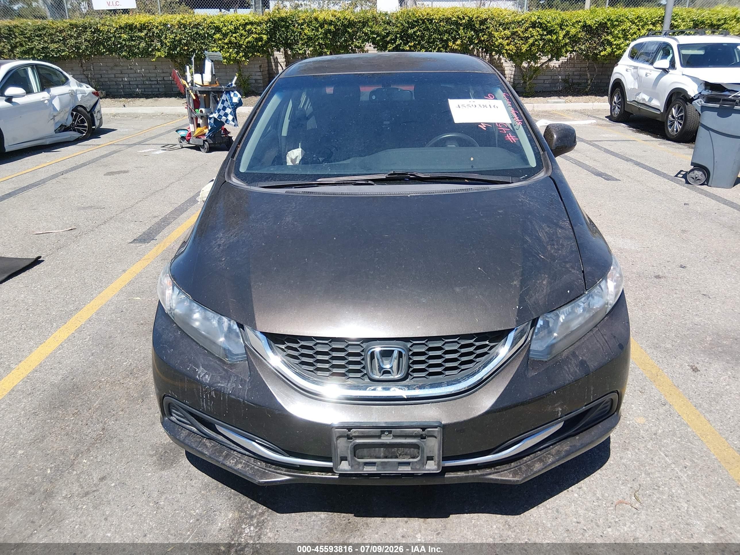 2013 Honda Civic Lx Черный vin: 19XFB2F50DE255084