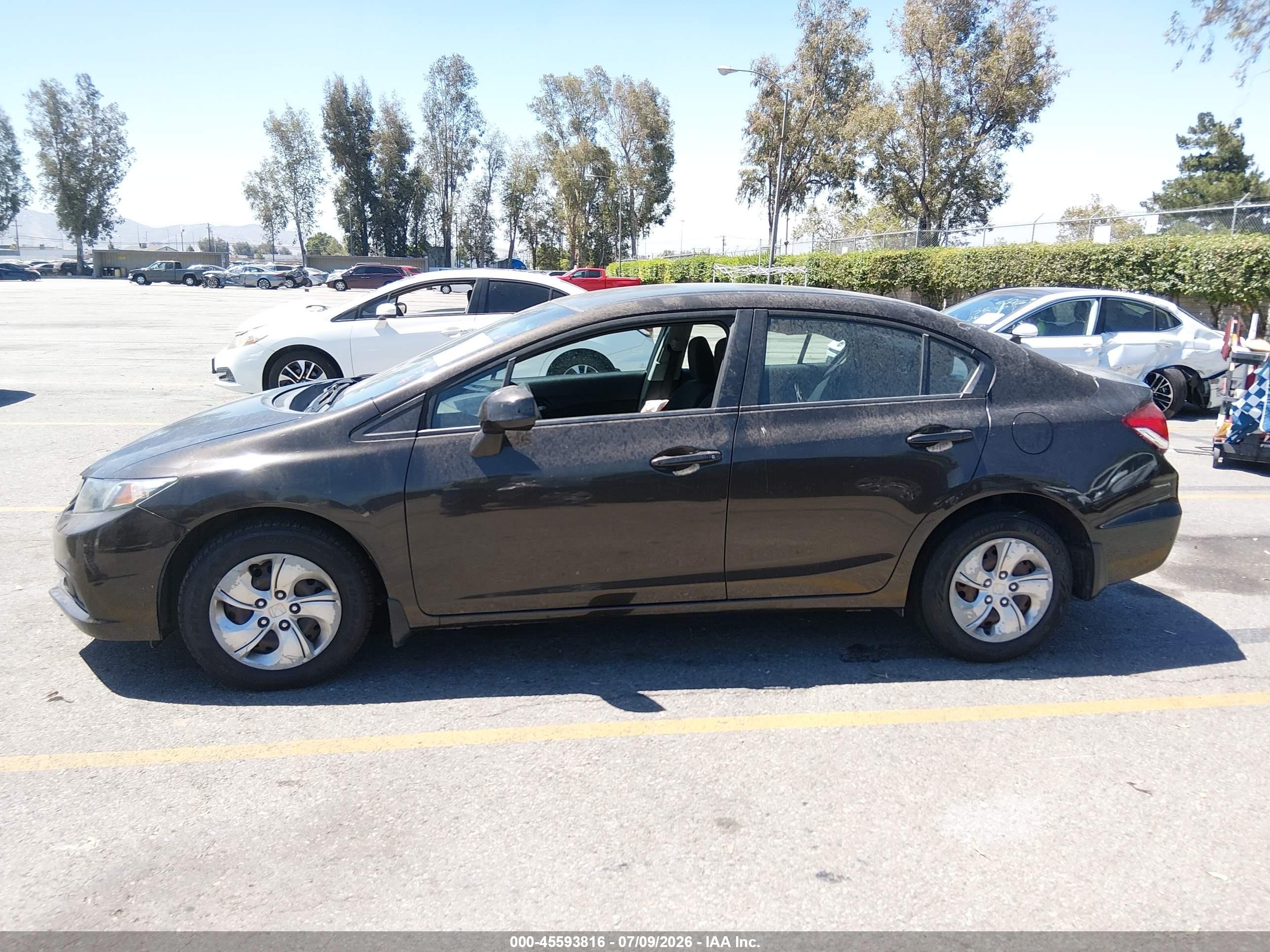 2013 Honda Civic Lx Черный vin: 19XFB2F50DE255084