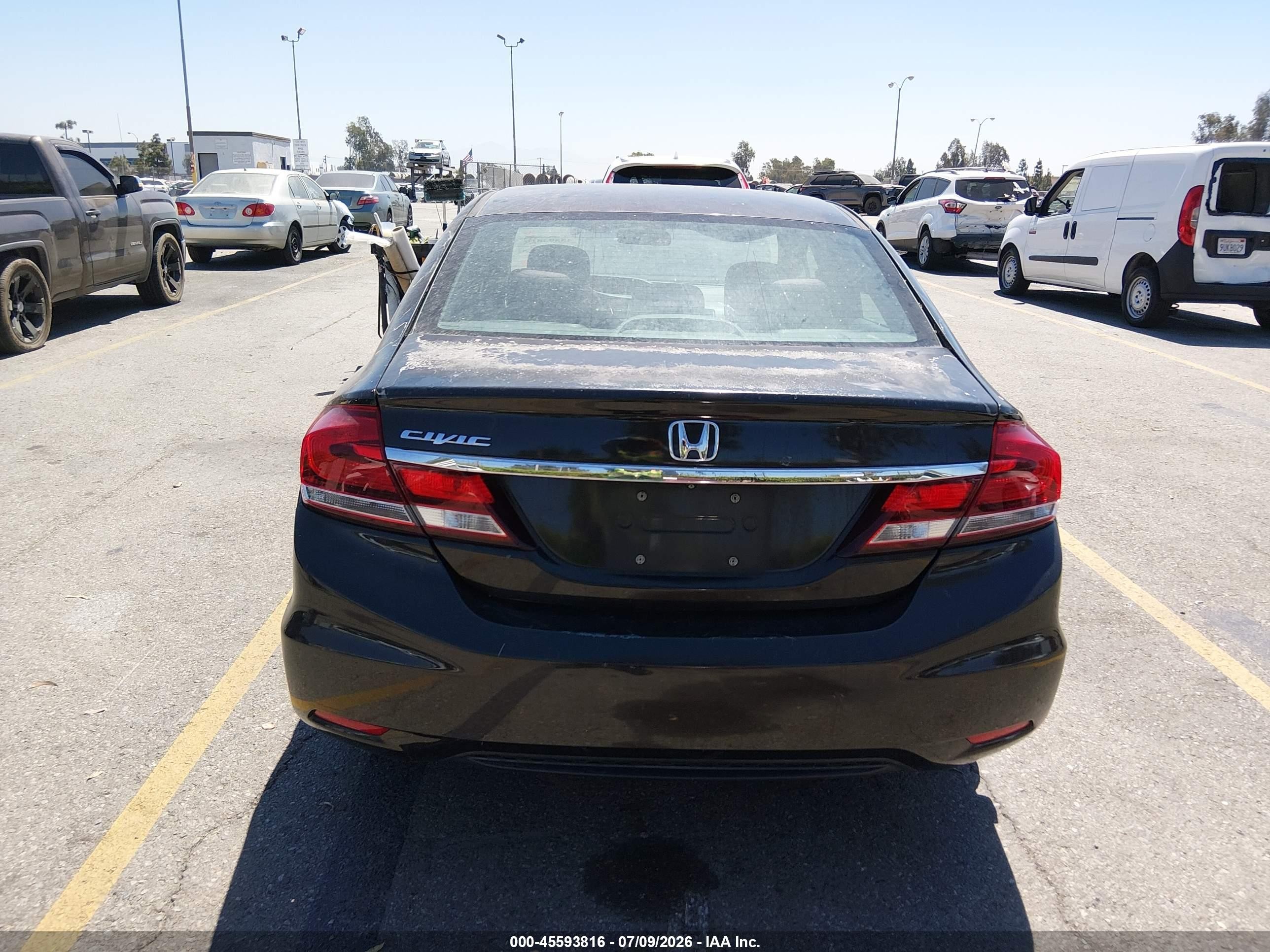 2013 Honda Civic Lx Черный vin: 19XFB2F50DE255084