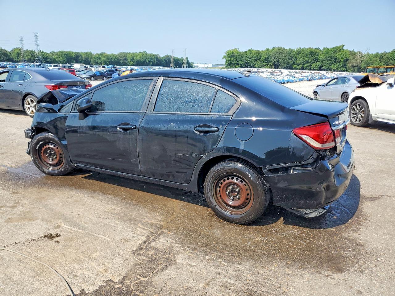 2013 Honda Civic Lx Black vin: 19XFB2F50DE257644