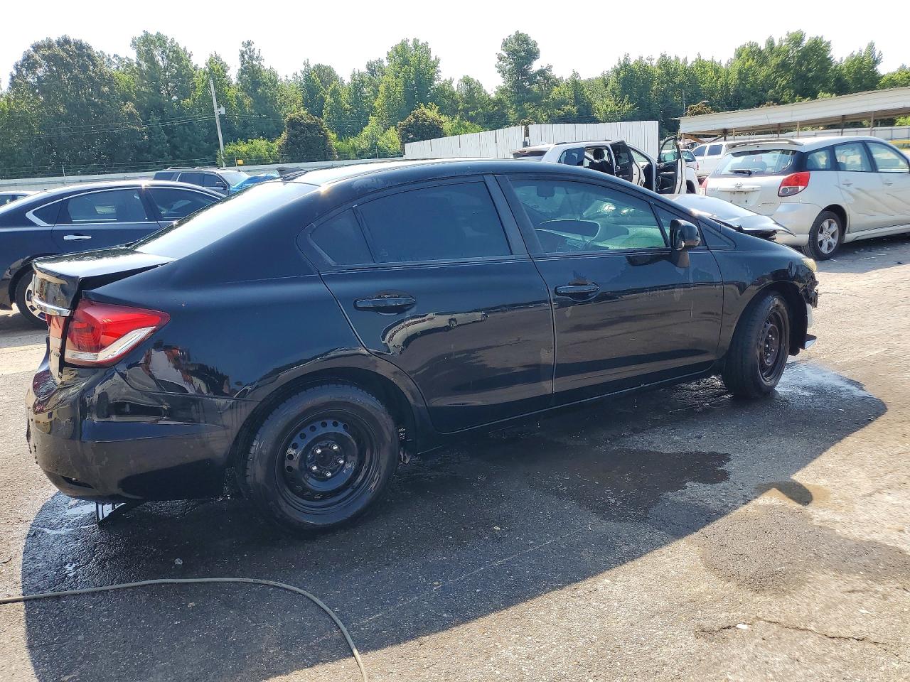 2013 Honda Civic Lx Black vin: 19XFB2F50DE257644