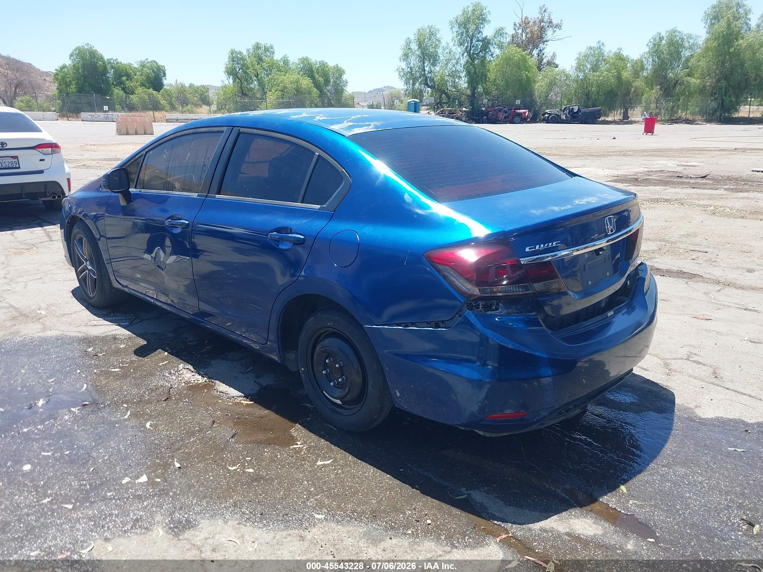 2013 Honda Civic Lx Blue vin: 19XFB2F50DE275075