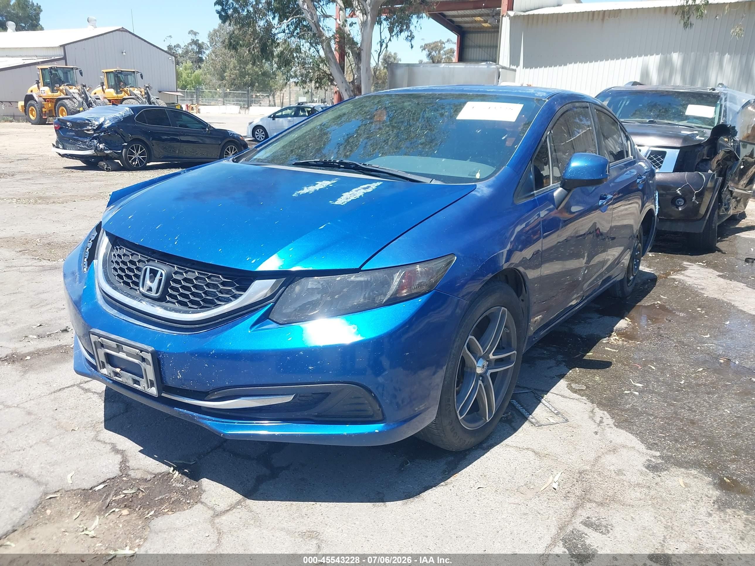 2013 Honda Civic Lx Blue vin: 19XFB2F50DE275075