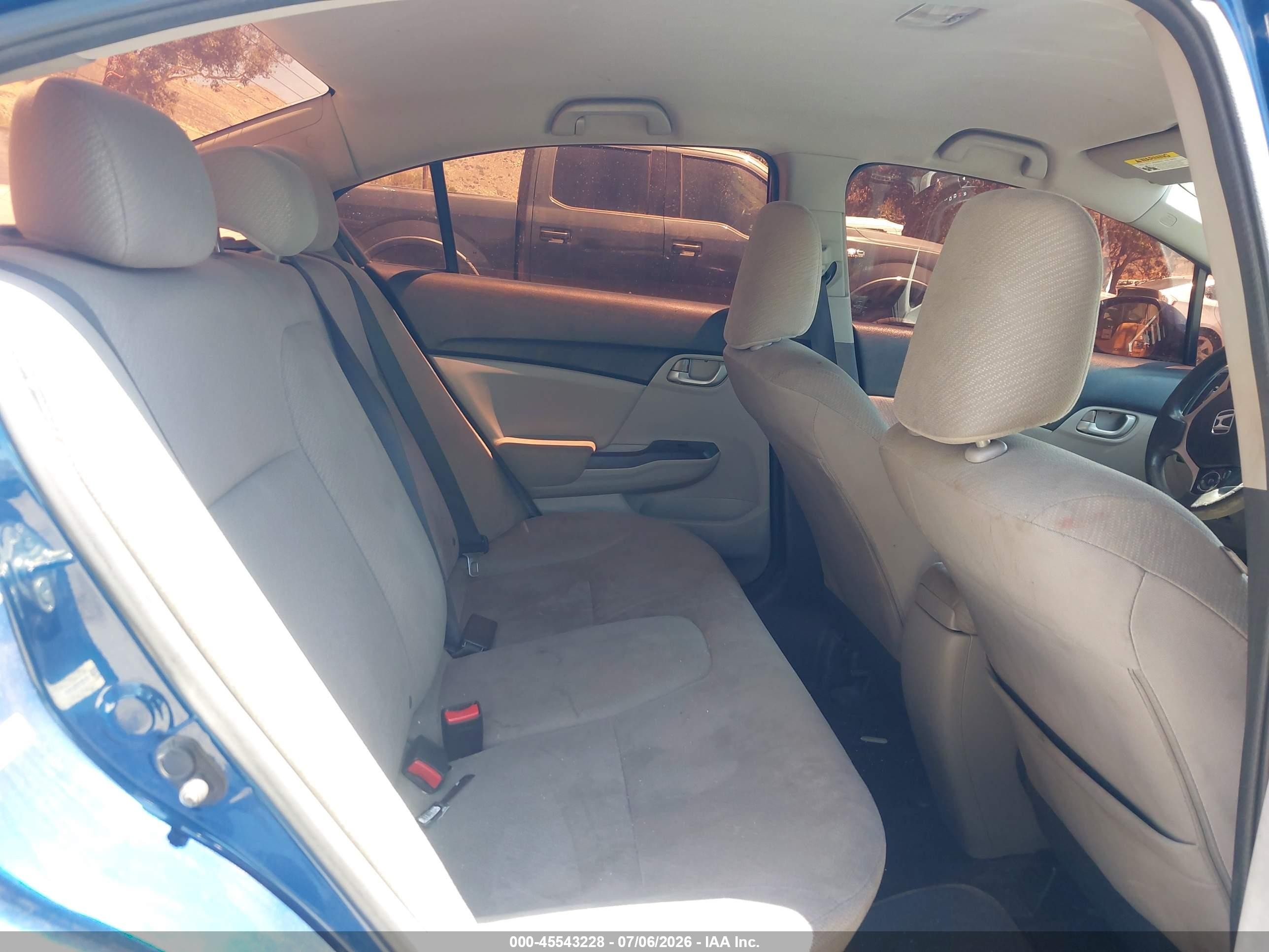 2013 Honda Civic Lx Blue vin: 19XFB2F50DE275075