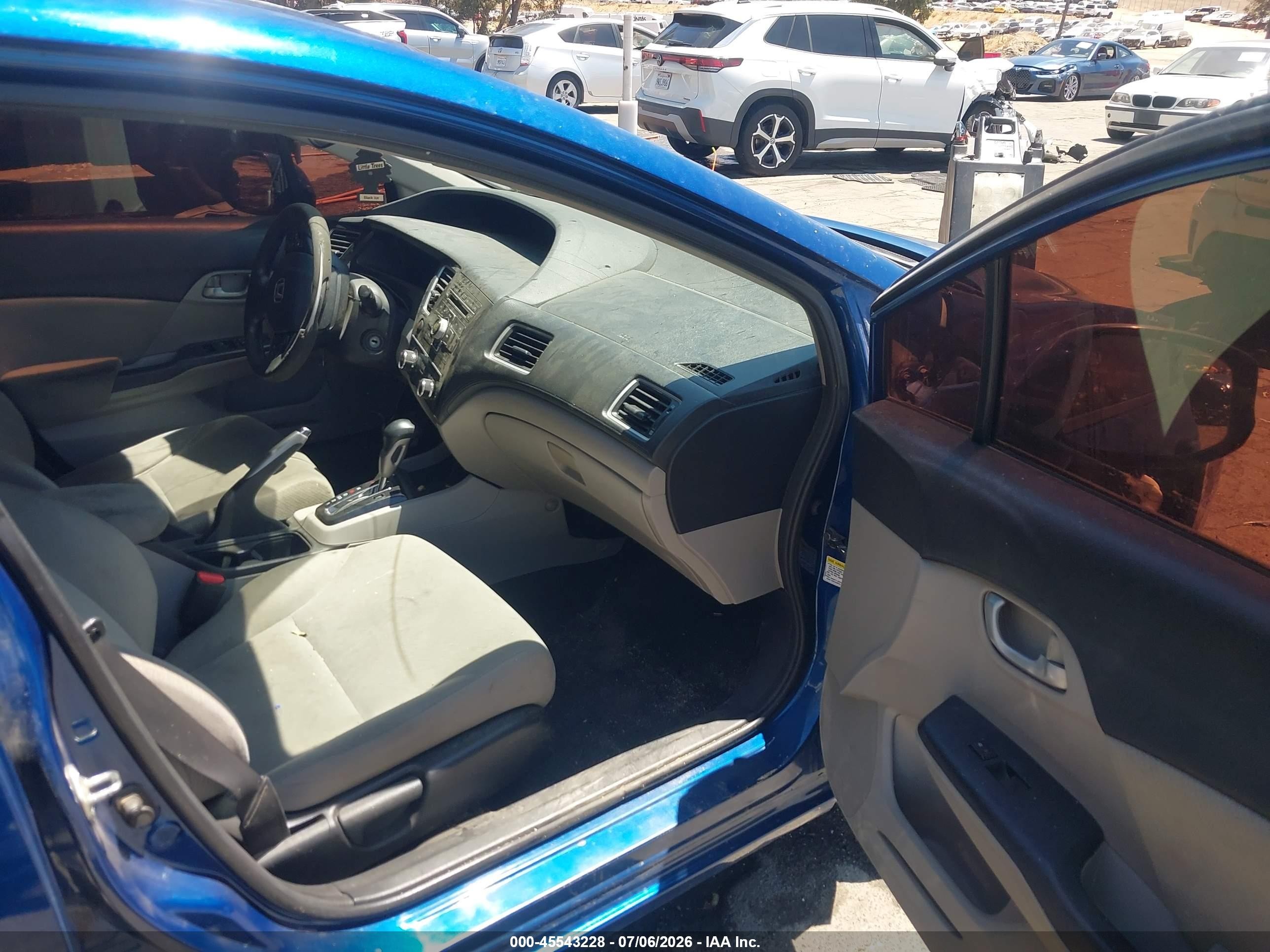 2013 Honda Civic Lx Blue vin: 19XFB2F50DE275075