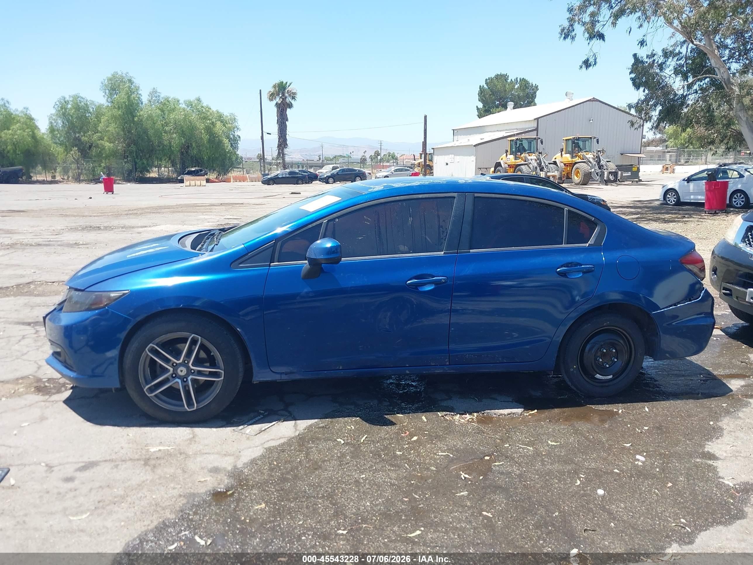 2013 Honda Civic Lx Blue vin: 19XFB2F50DE275075