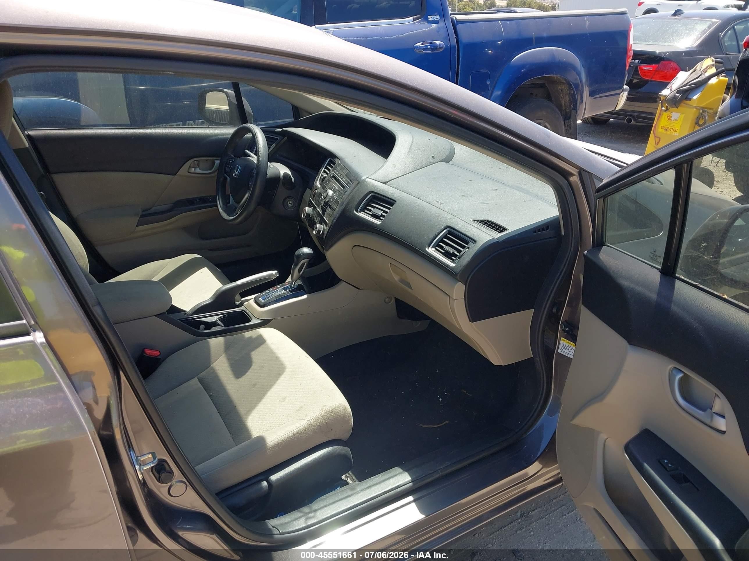 2013 Honda Civic Lx Gray vin: 19XFB2F50DE280308