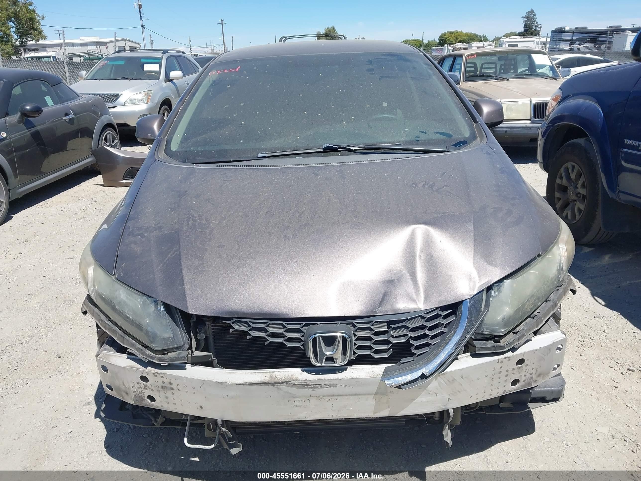 2013 Honda Civic Lx Gray vin: 19XFB2F50DE280308