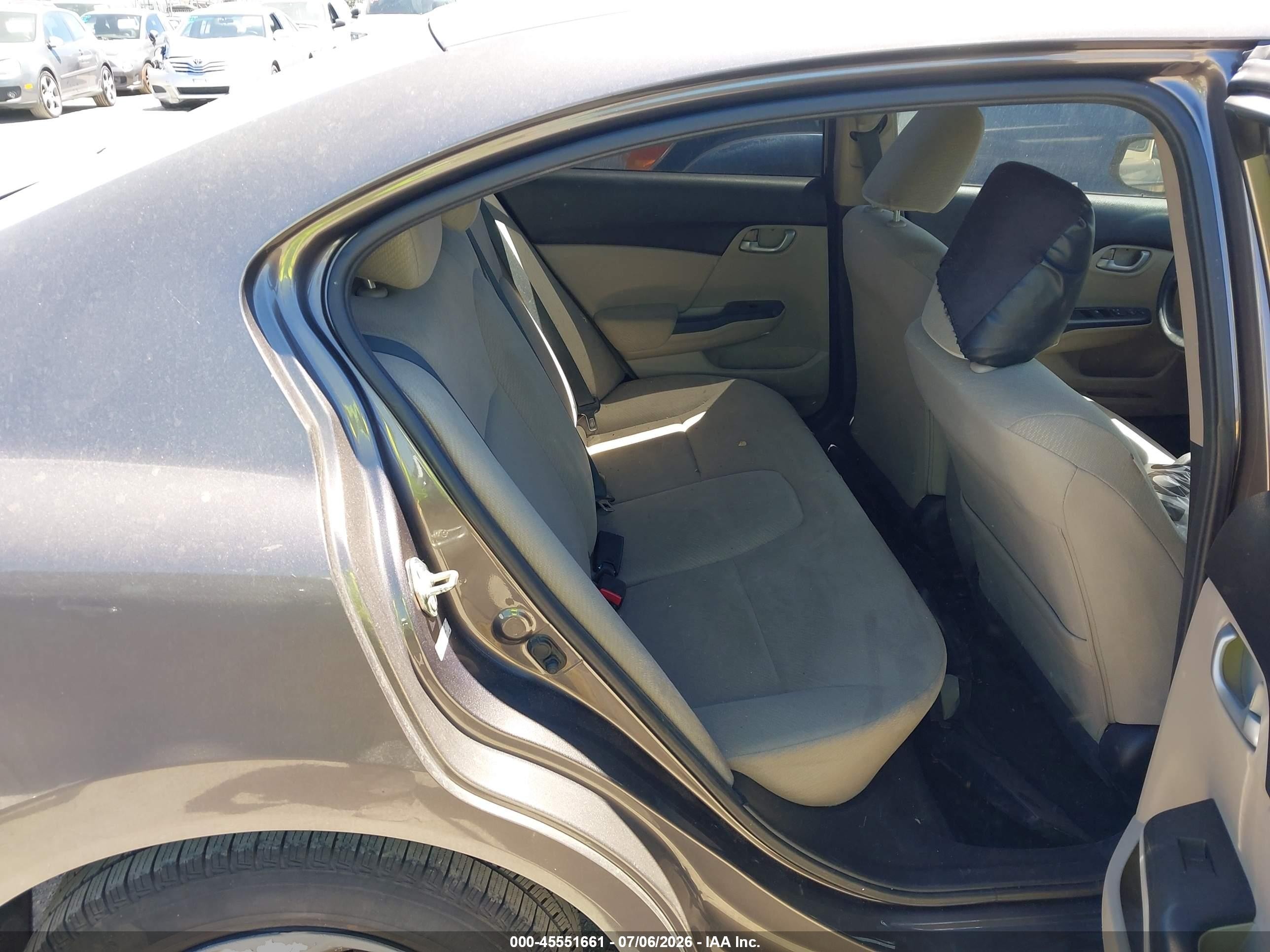2013 Honda Civic Lx Gray vin: 19XFB2F50DE280308