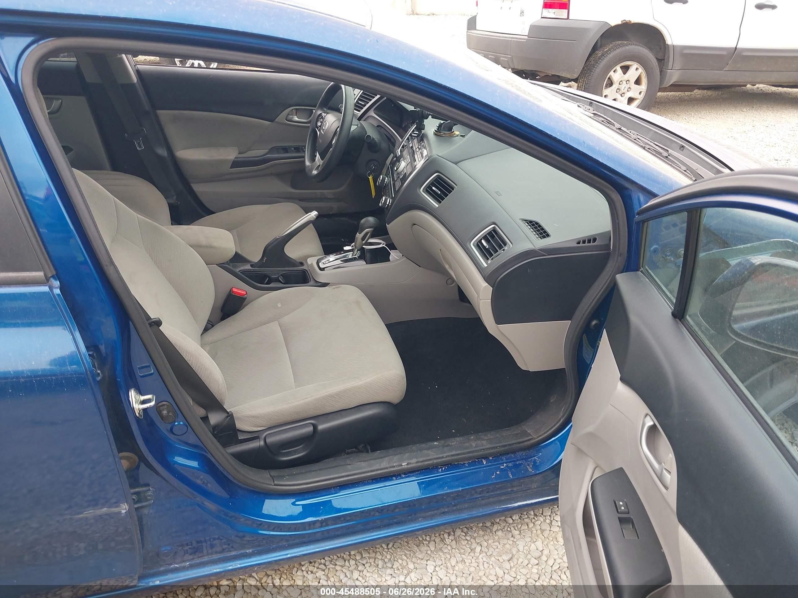 2013 Honda Civic Lx Blue vin: 19XFB2F50DE292541