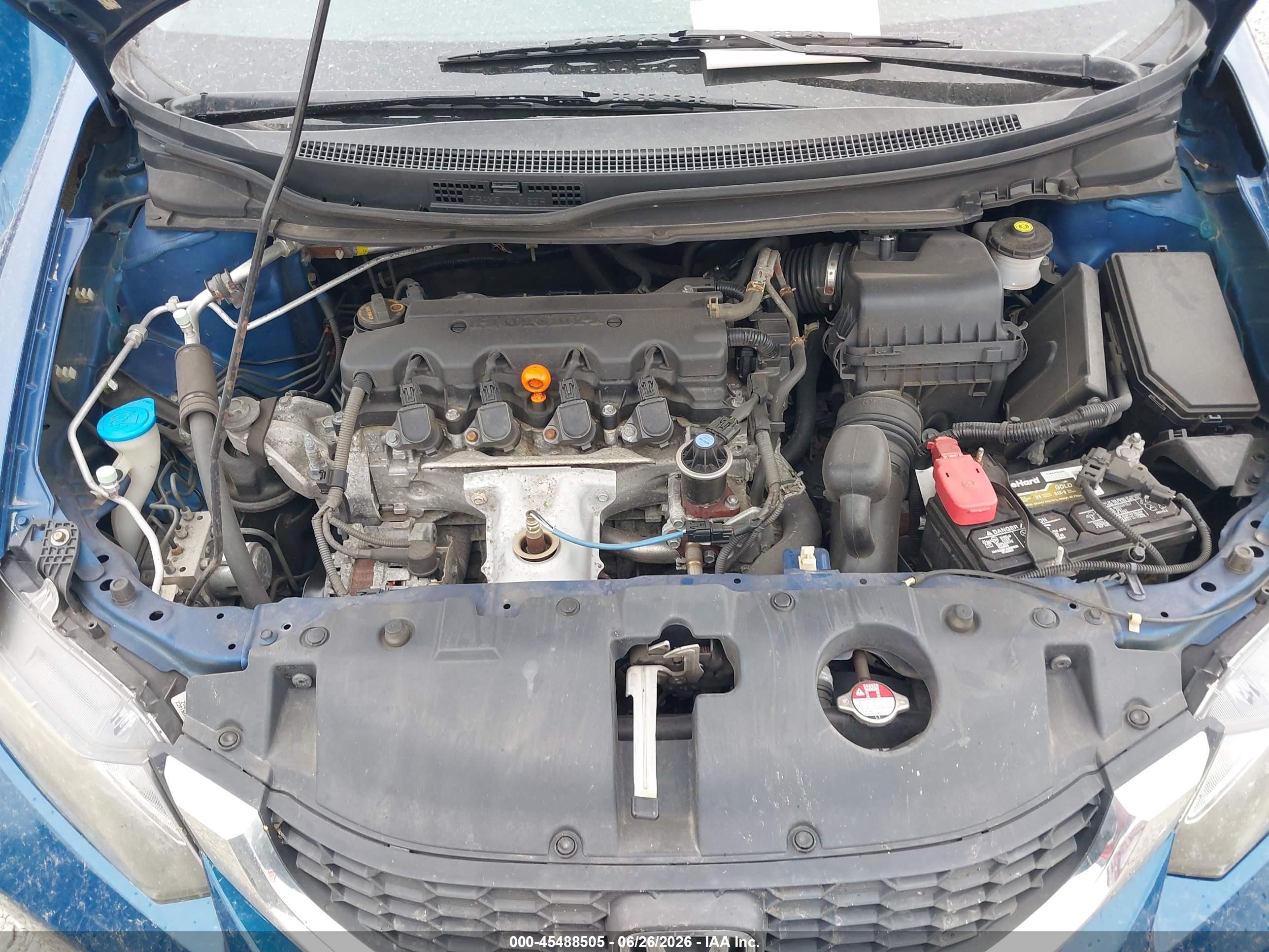 2013 Honda Civic Lx Blue vin: 19XFB2F50DE292541