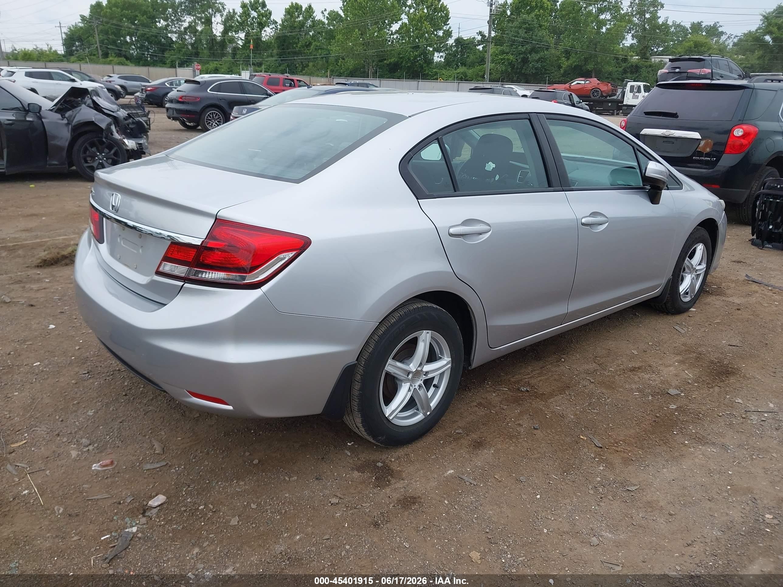 2014 Honda Civic Lx Серебряный vin: 19XFB2F50EE001568