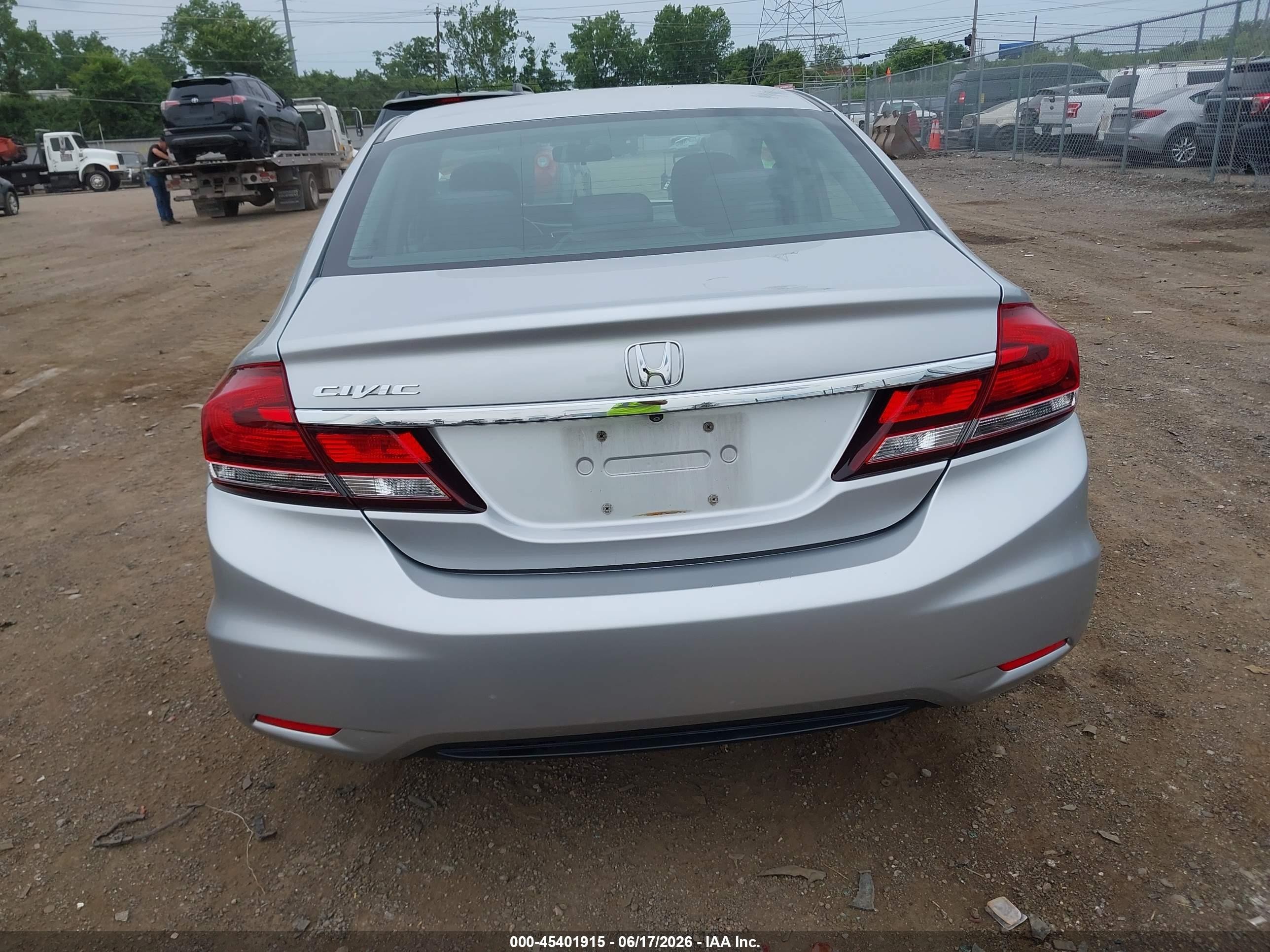 2014 Honda Civic Lx Серебряный vin: 19XFB2F50EE001568