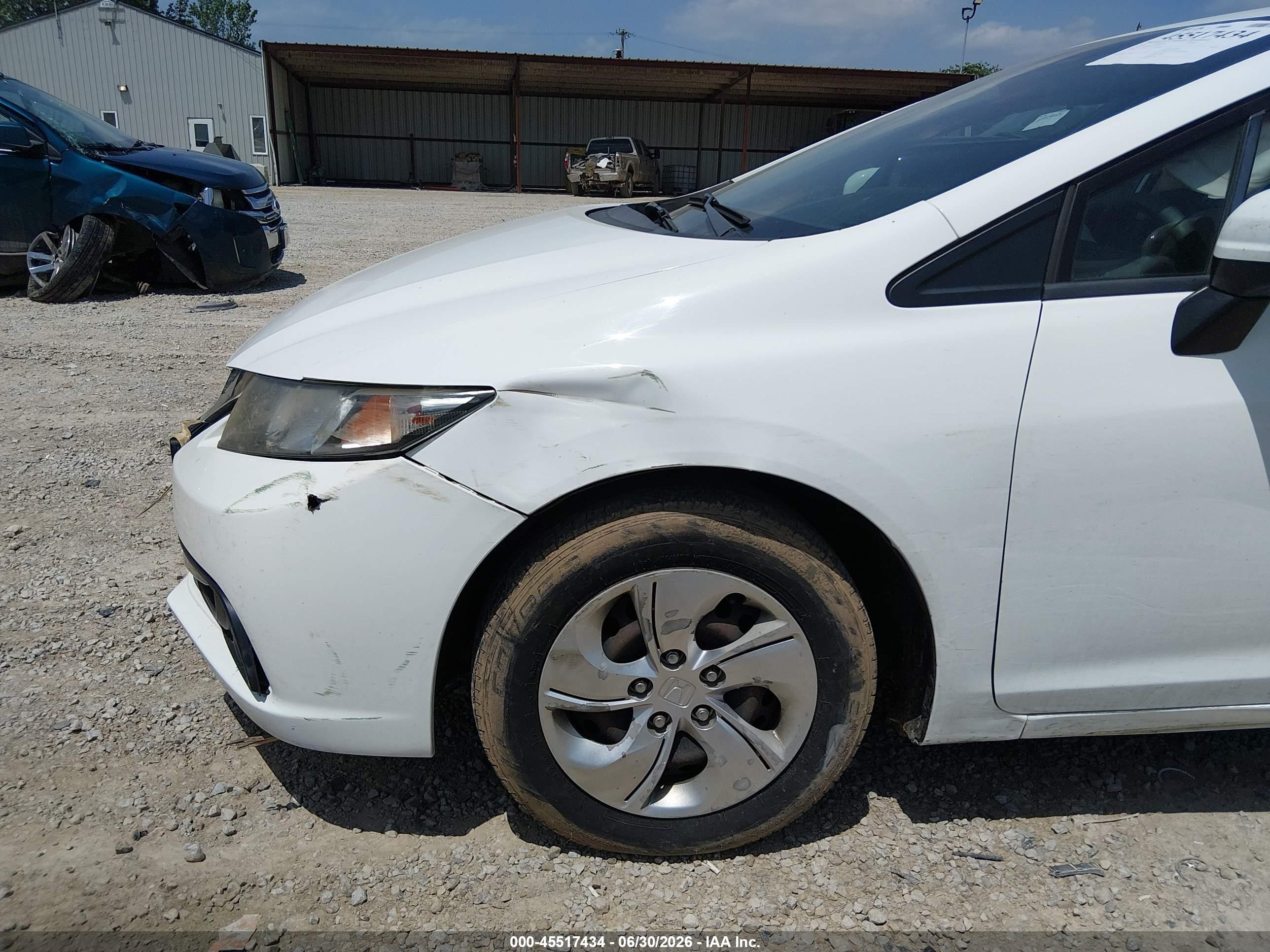 2014 Honda Civic Lx Белый vin: 19XFB2F50EE002770
