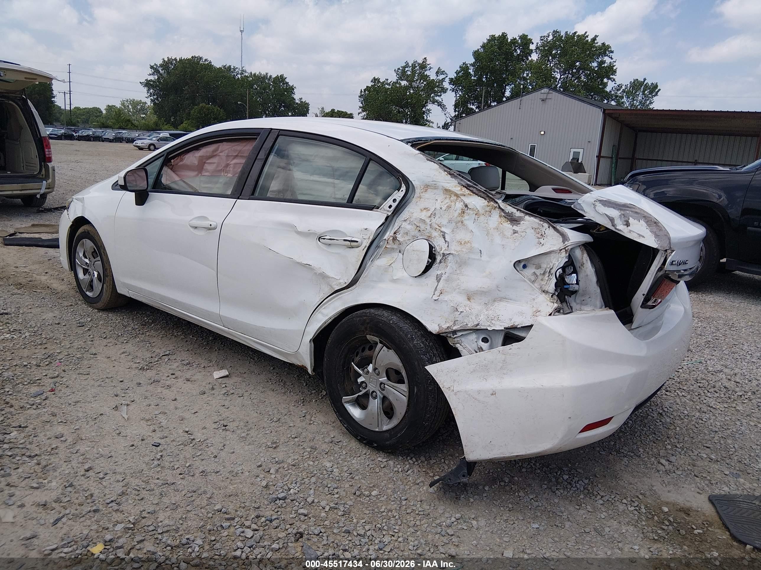 2014 Honda Civic Lx Белый vin: 19XFB2F50EE002770