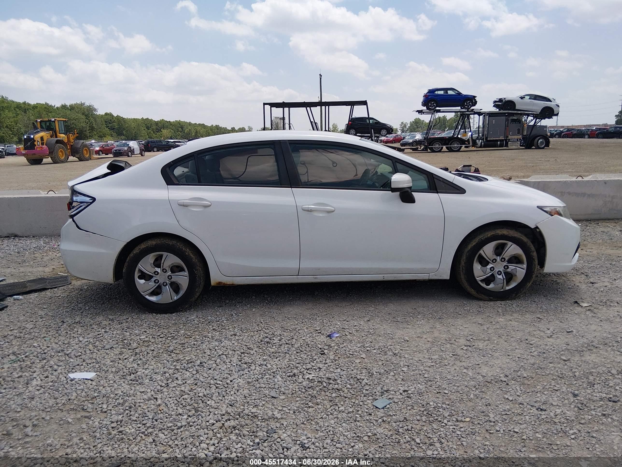 2014 Honda Civic Lx Белый vin: 19XFB2F50EE002770
